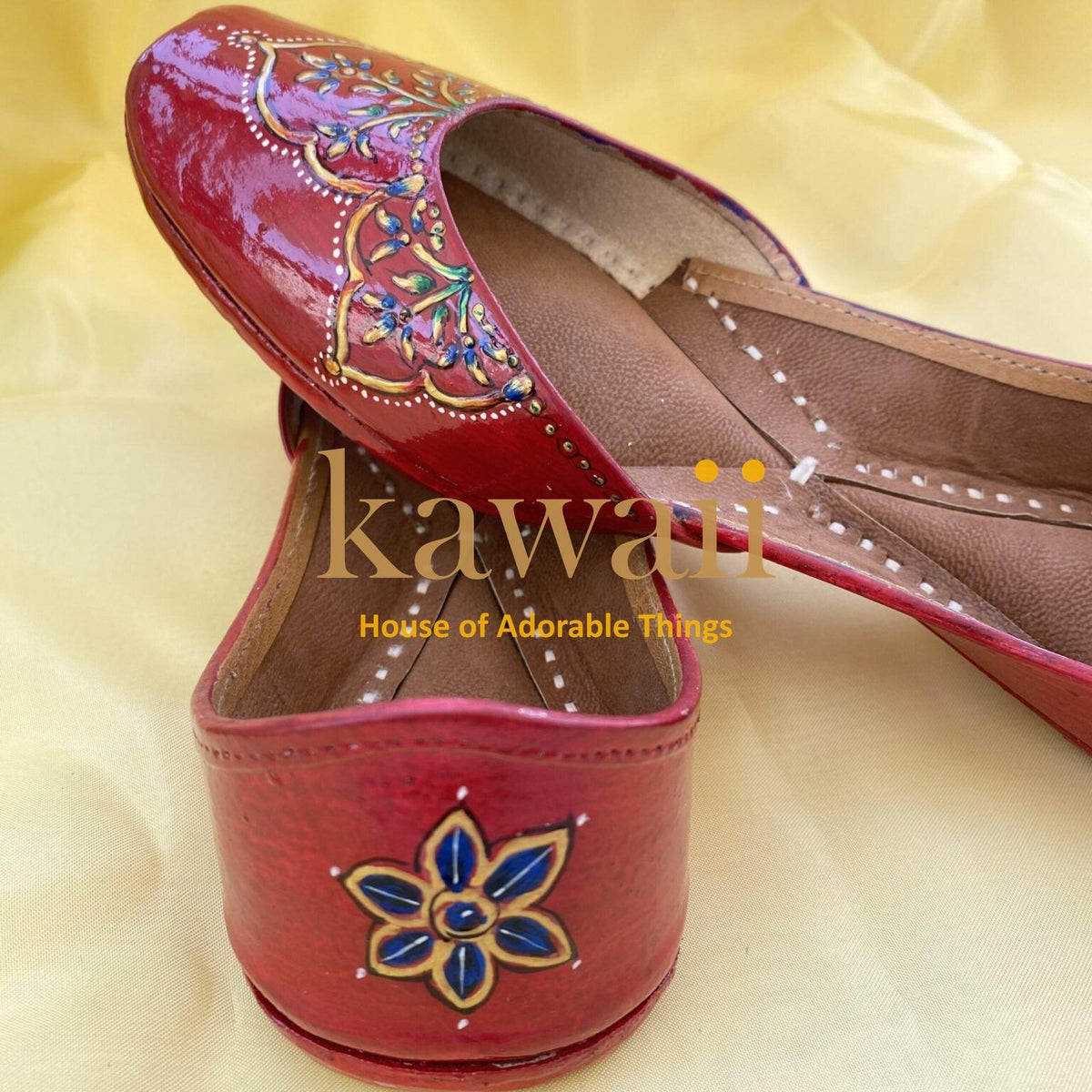 Shagun - Bridal Handpainted Handcrafted Mojris by Kawaii - Women  Ethnic Footwear