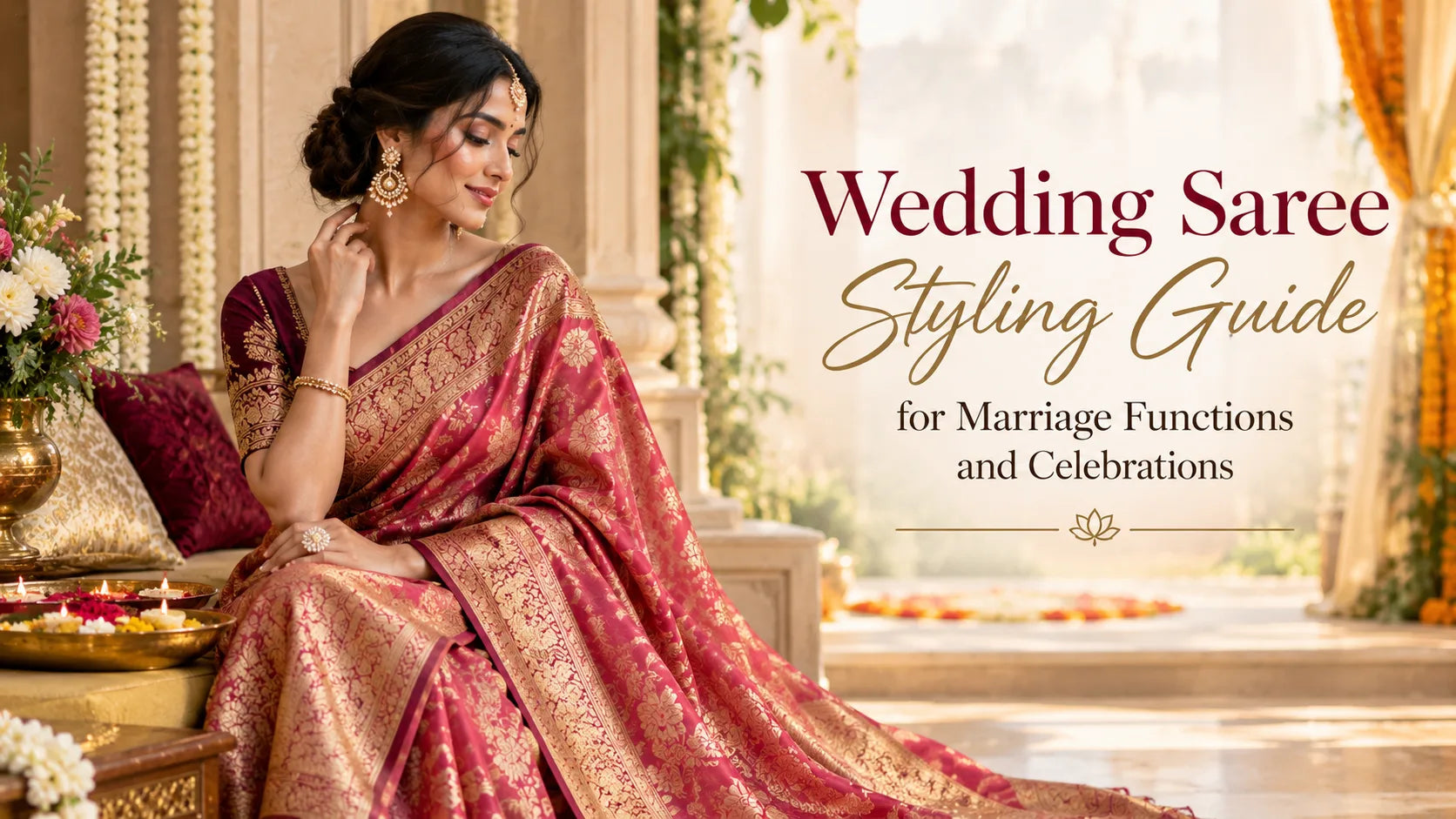 Wedding Saree Styling Guide for Marriage Functions and Celebrations