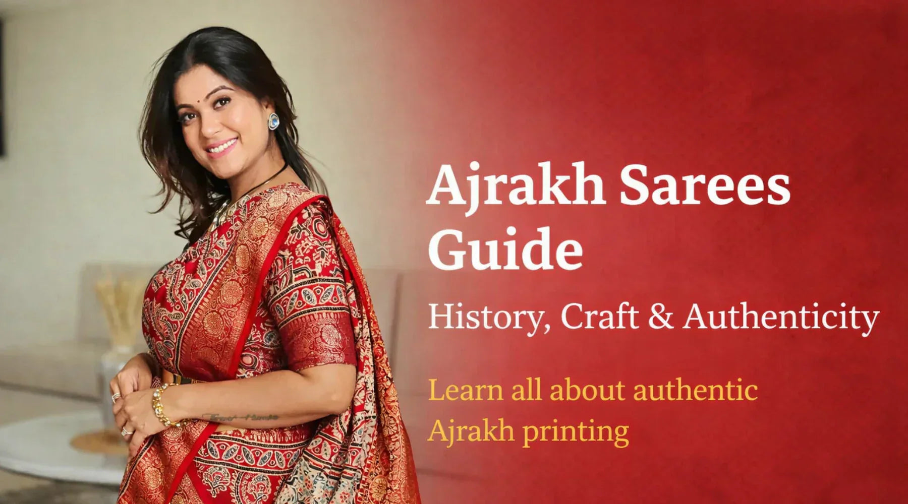 Ajrakh Saree: History, Craft, Authenticity Guide & How to Identify Original Ajrakh