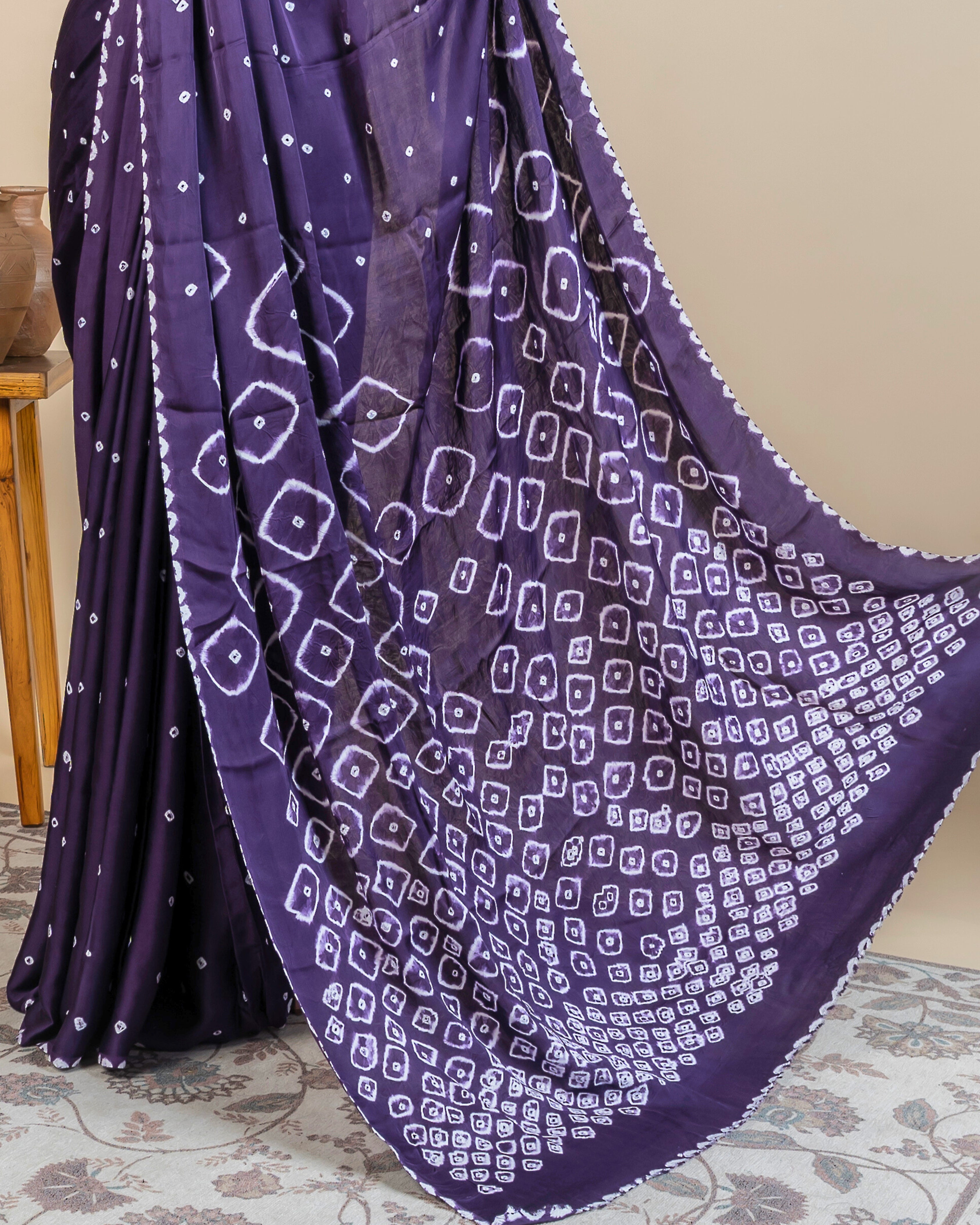 Rogan Bandhani Saree