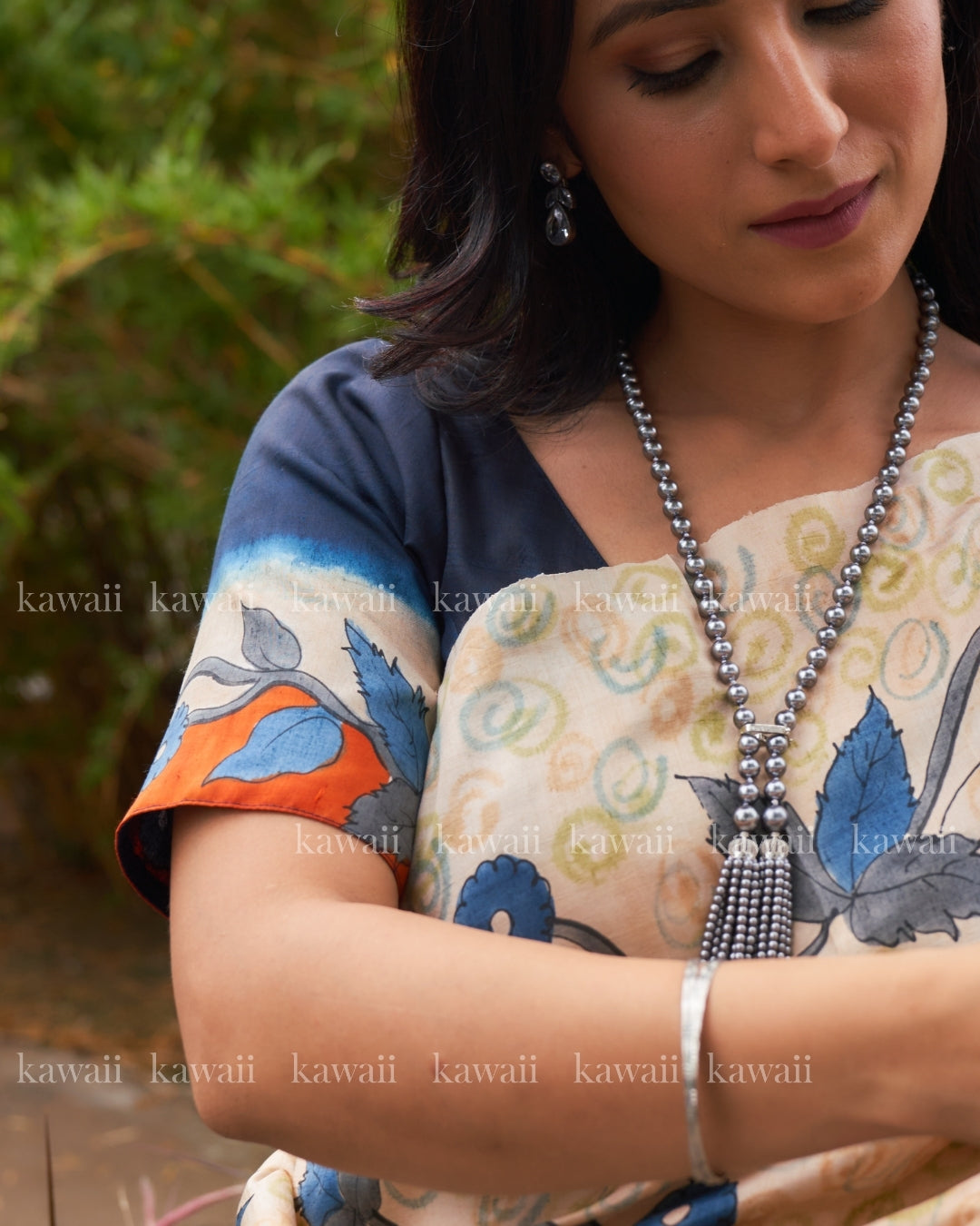Surmayi Handpainted Kalamkari Design Saree