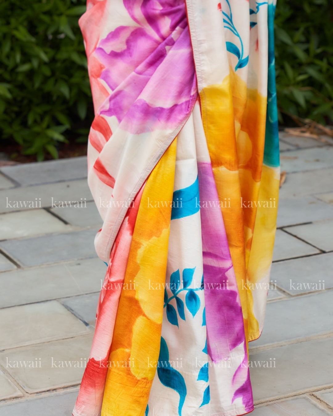 Numi Handpainted Kalamkari Design Saree