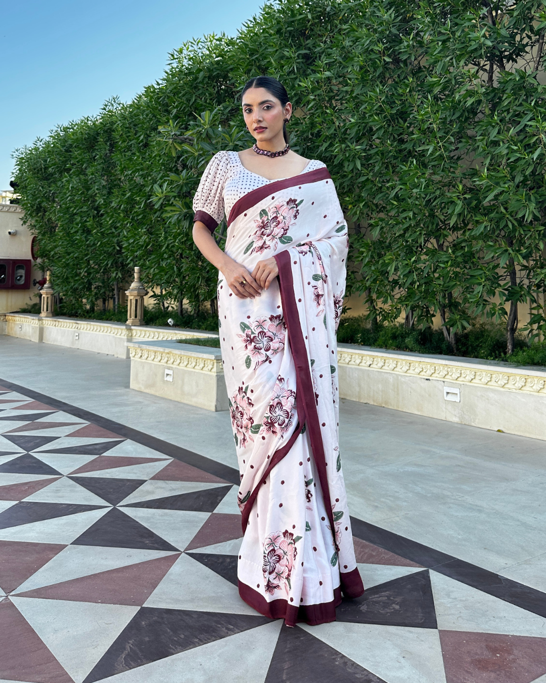 Adela Hand Block Print Saree