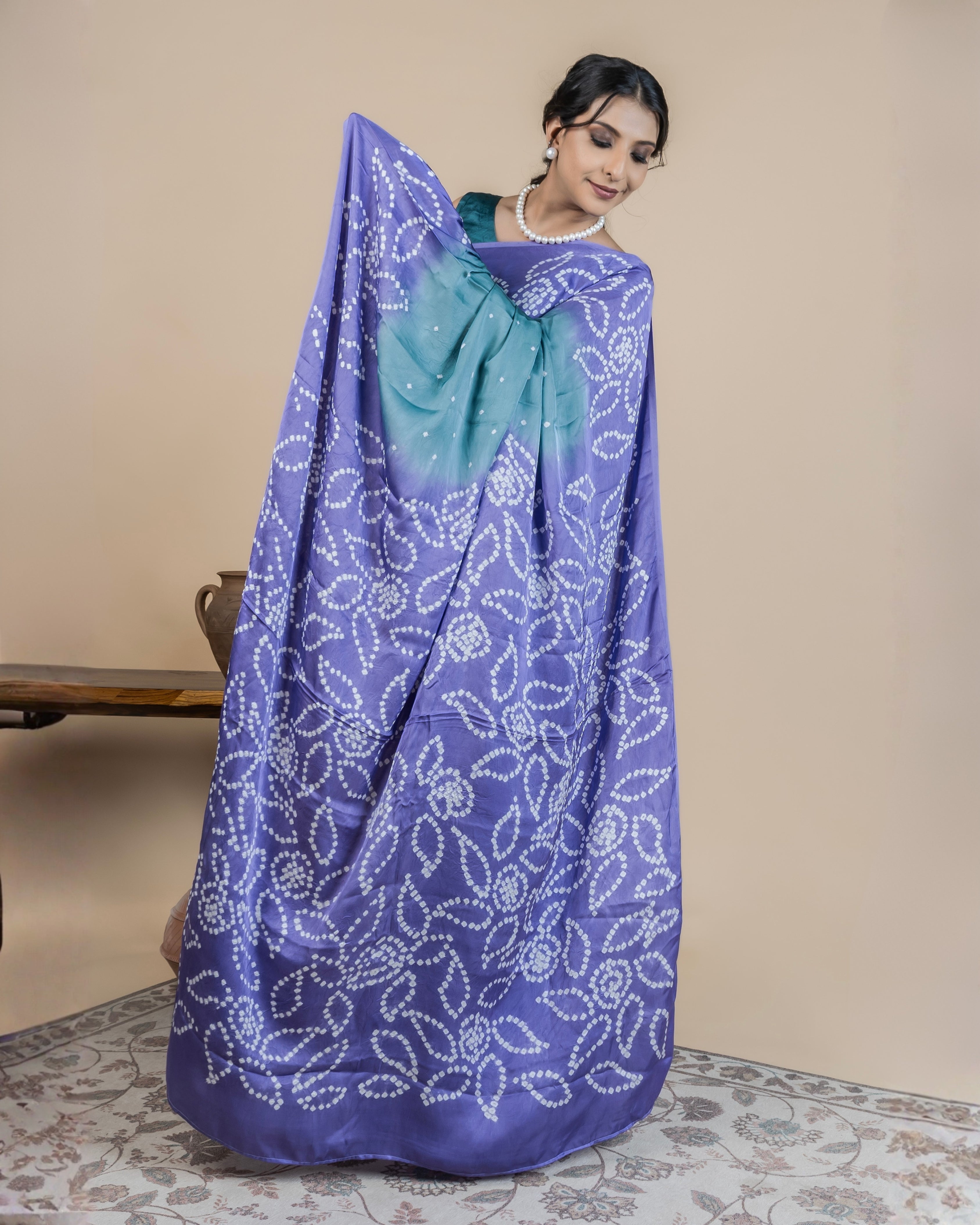 Maayro Bandhani Saree