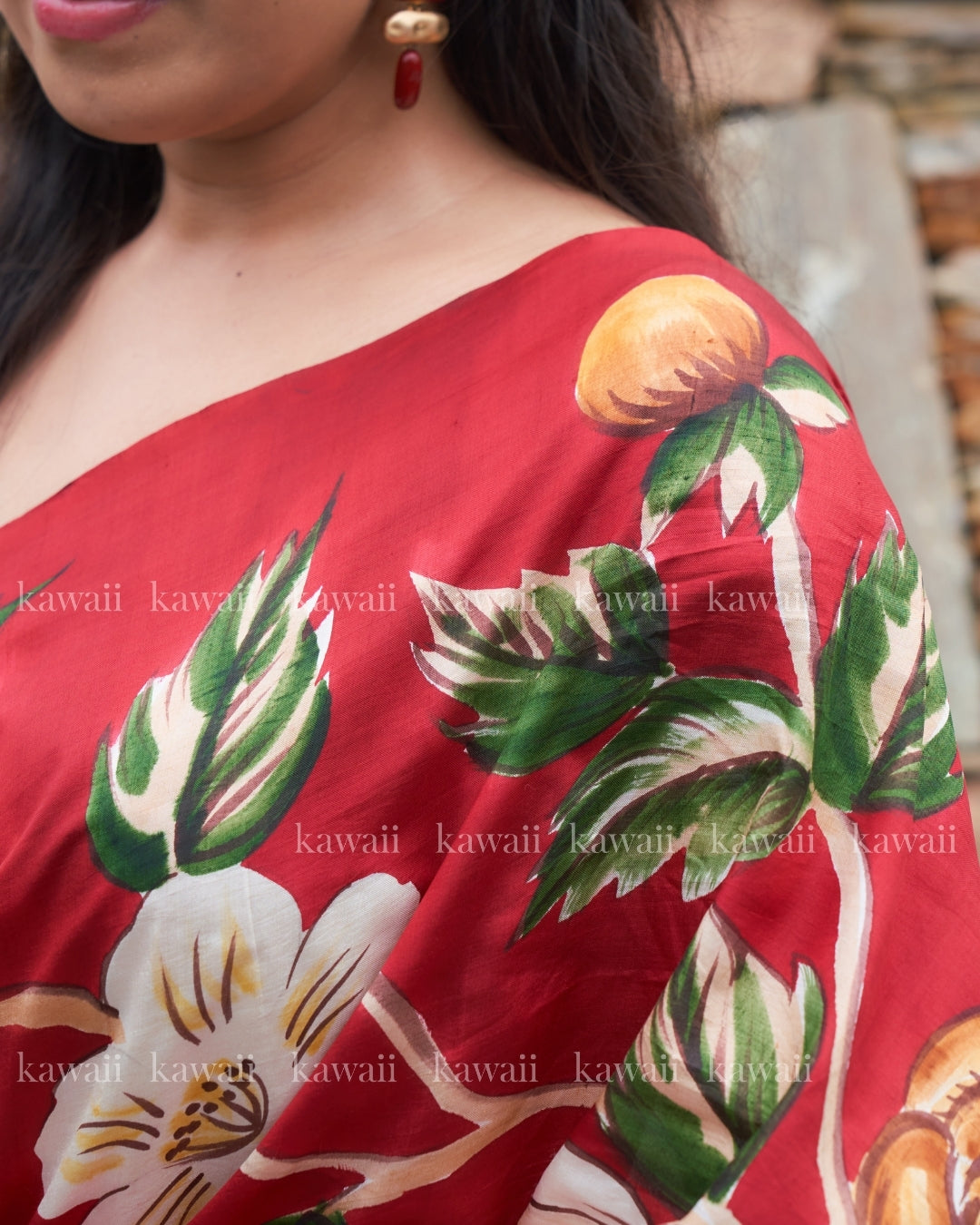Parina Handpainted Kalamkari Design Saree