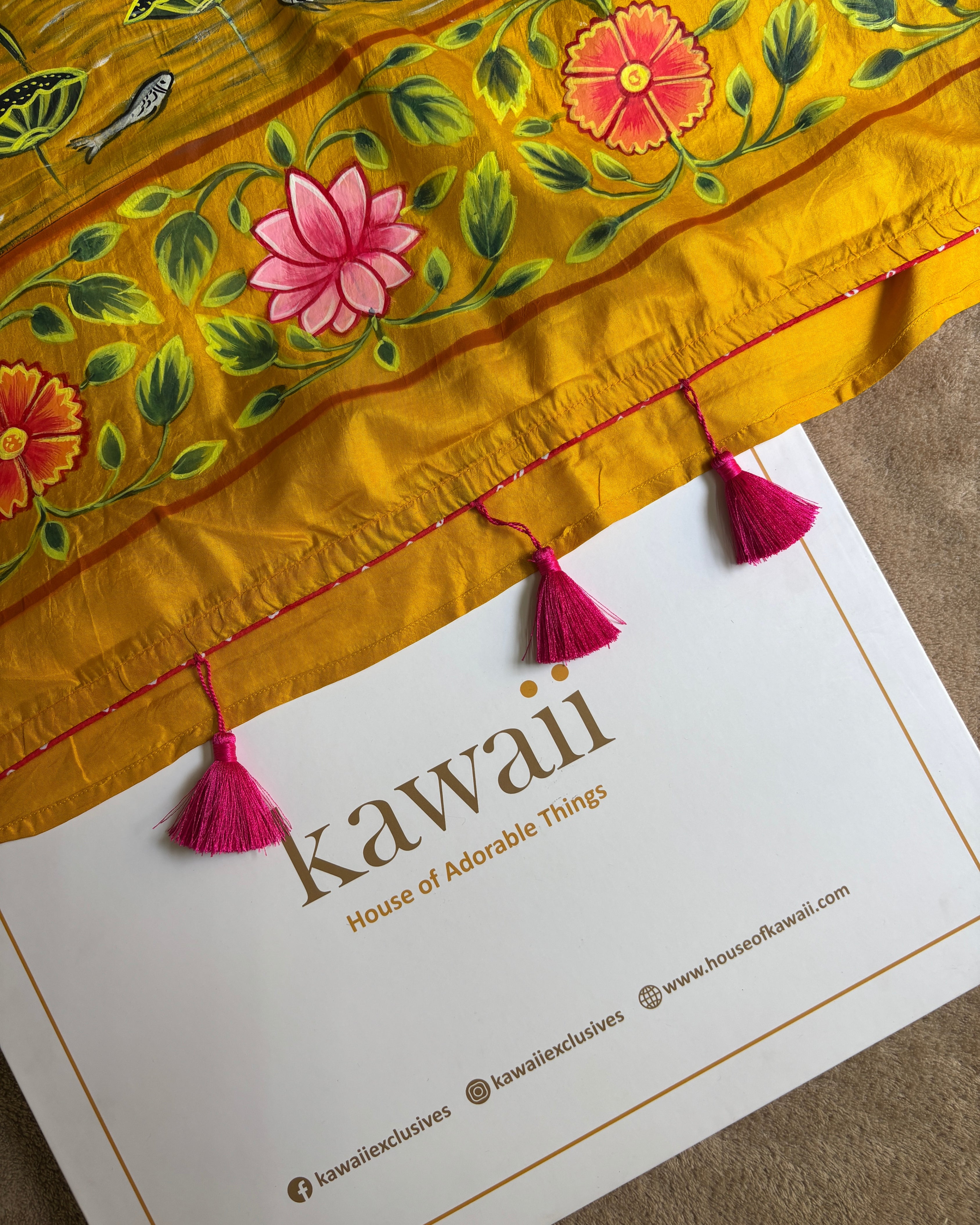 Kamlini Handpainted Pichwai Saree