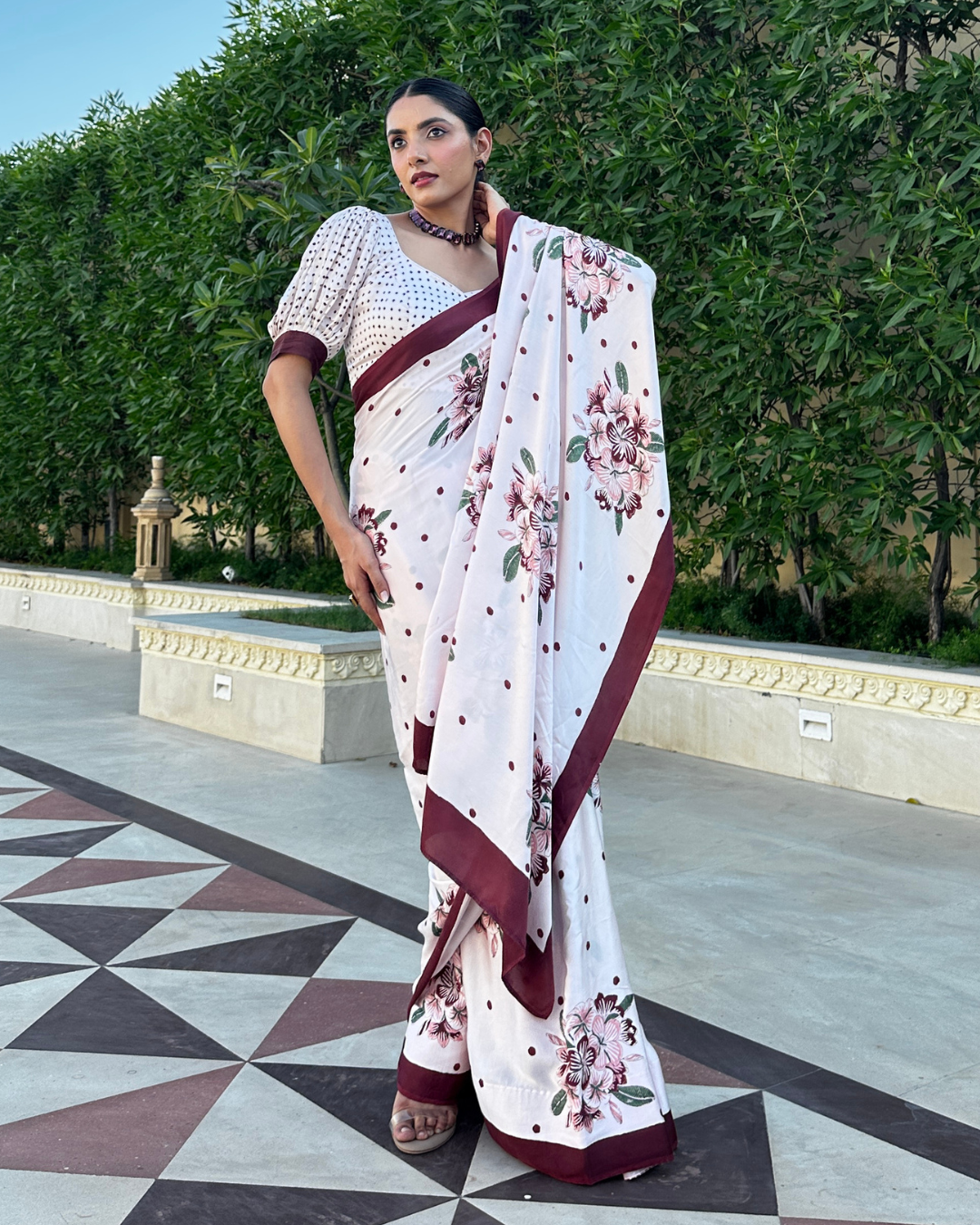 Adela Hand Block Print Saree