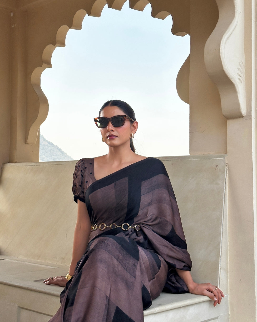 Kaya Ajrakh Saree