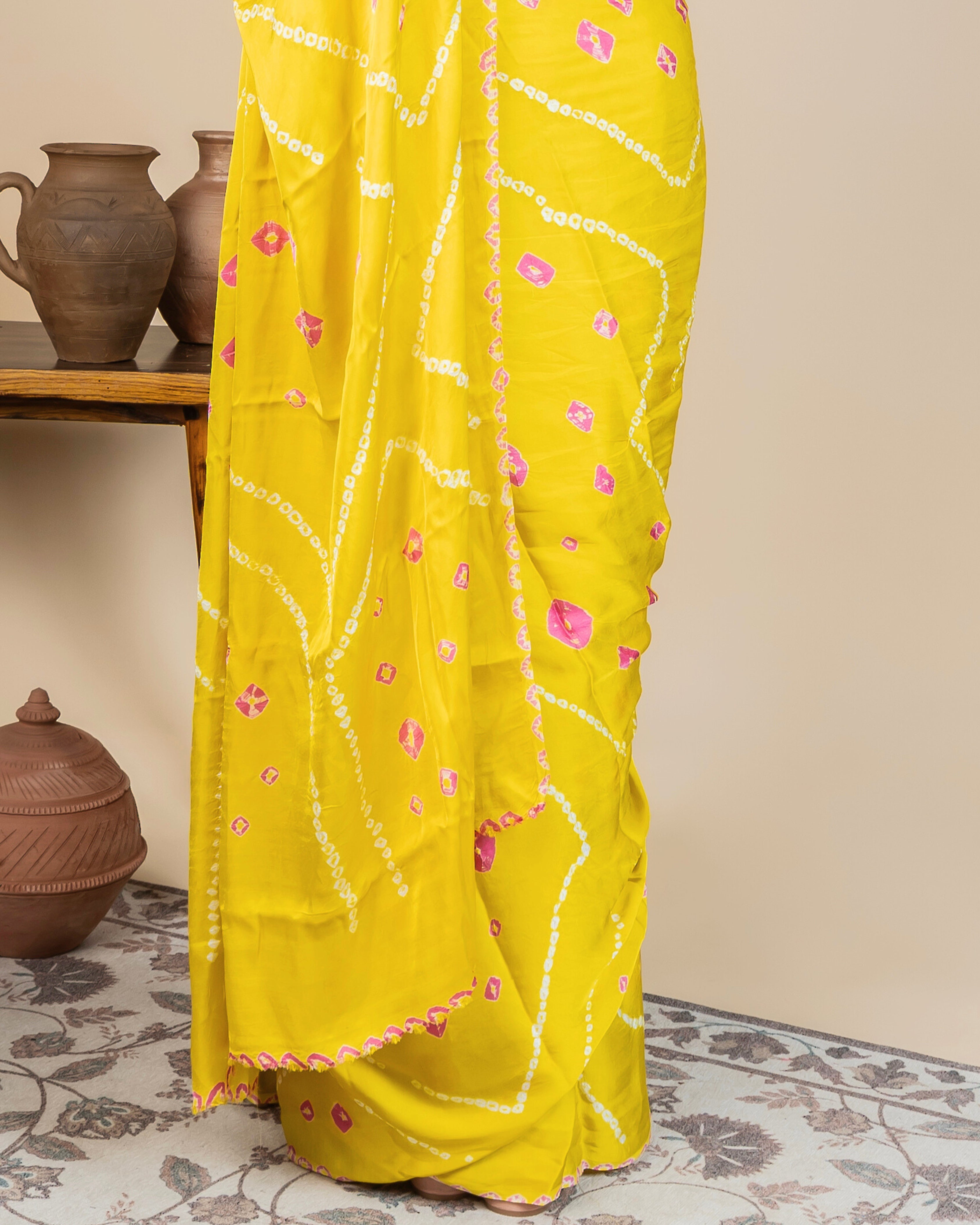 Pitaka Bandhani Saree