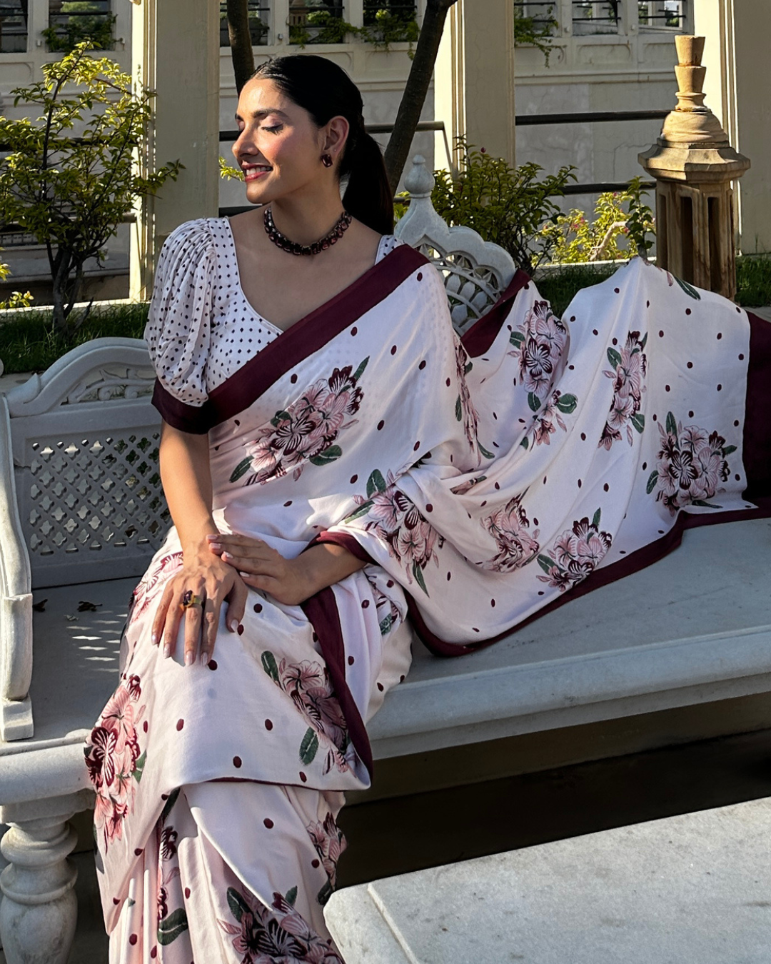 Adela Hand Block Print Saree