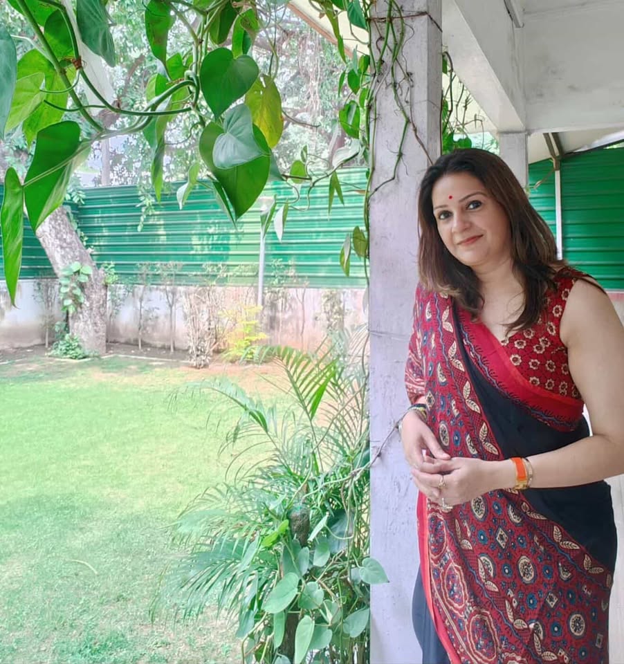Priyanka Chaturvedi (Former MP) in Kriya Ajrakh Saree