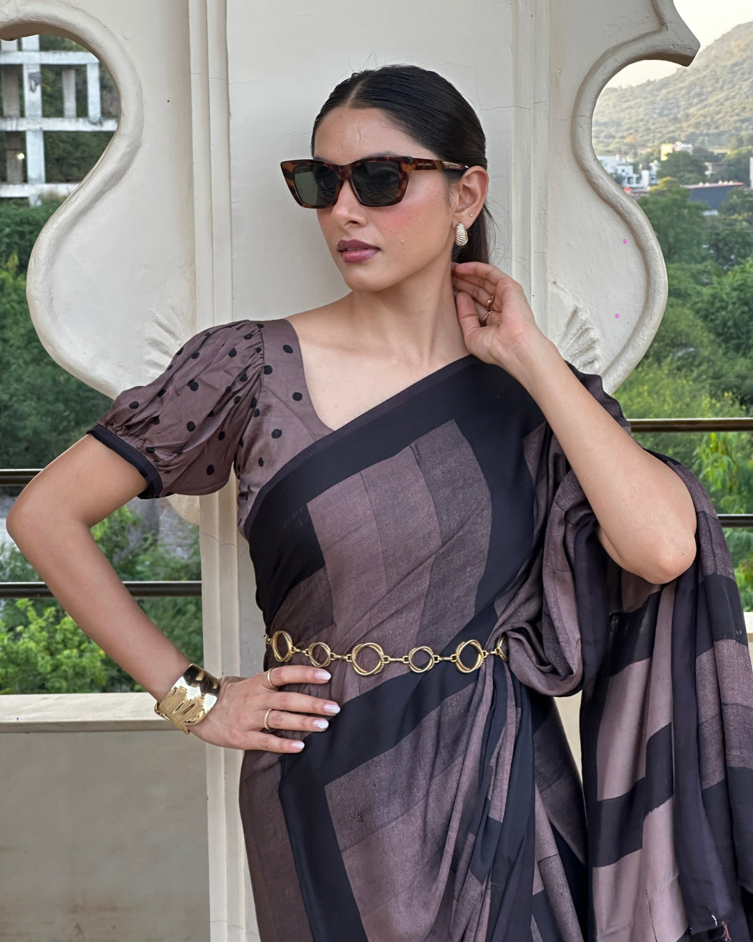 Kaya Ajrakh Saree