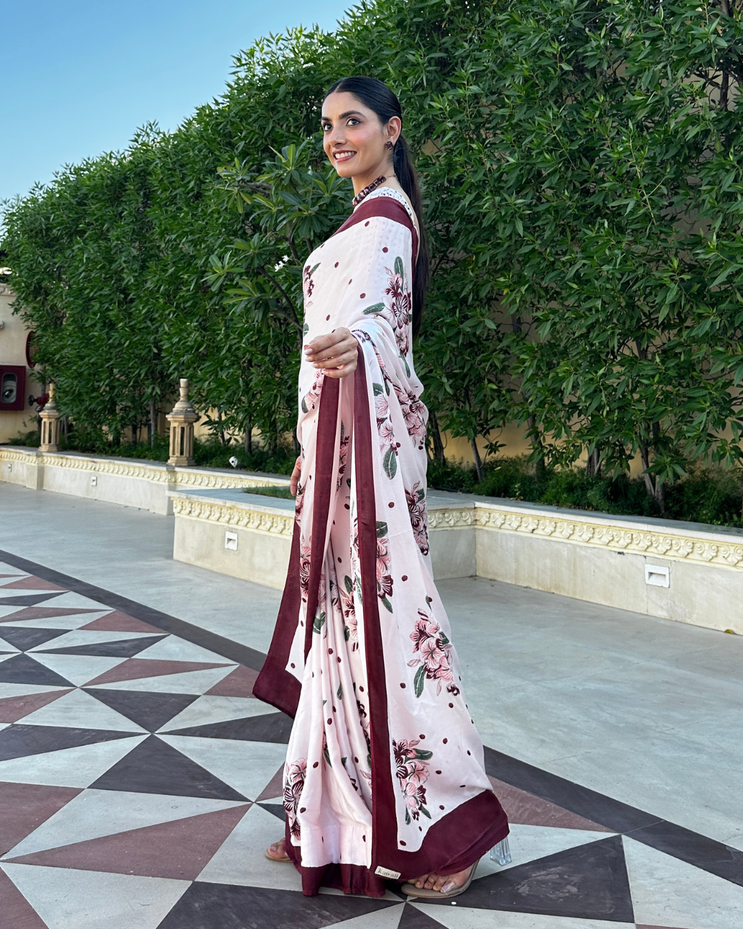 Adela Hand Block Print Saree