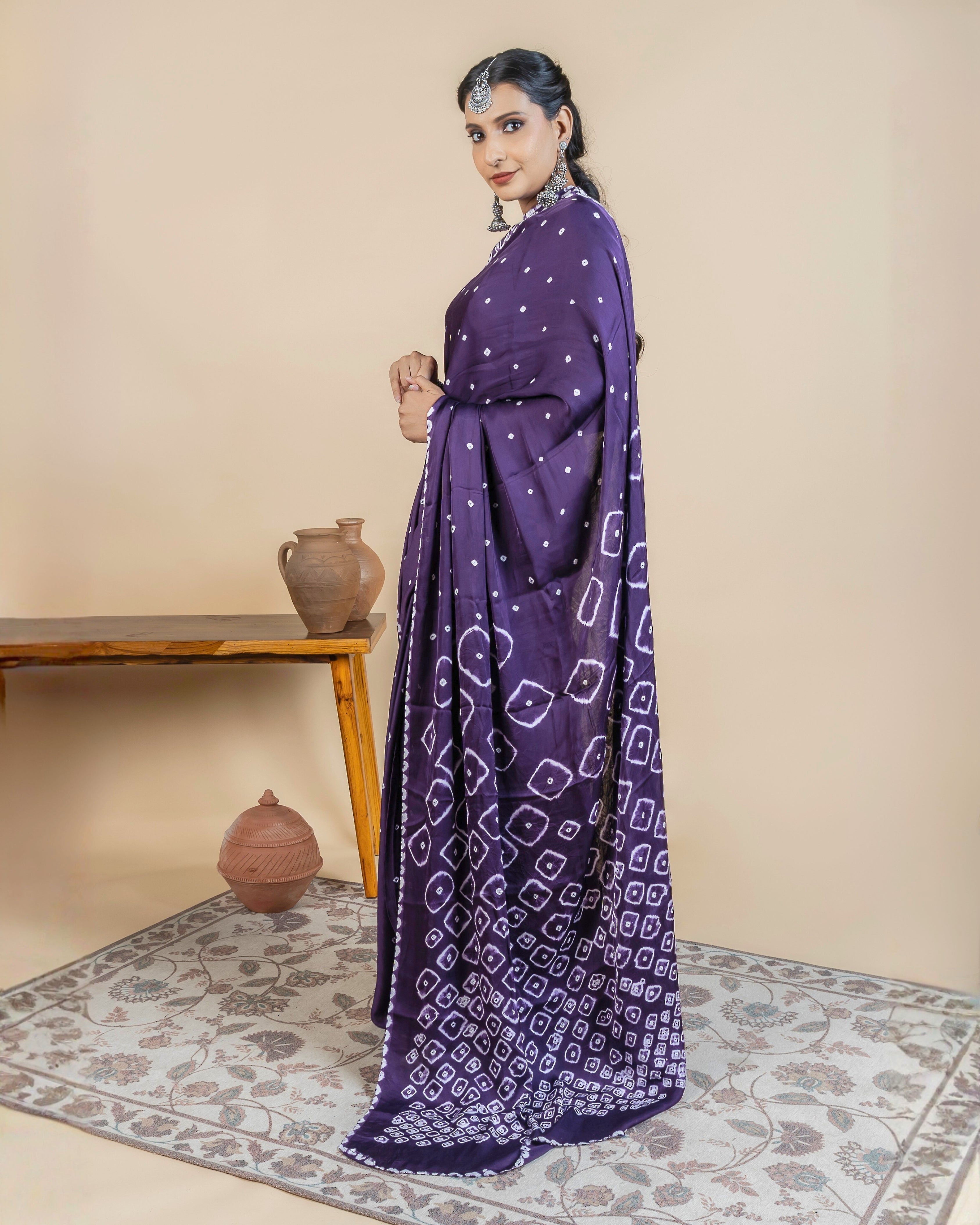 Rogan Bandhani Saree