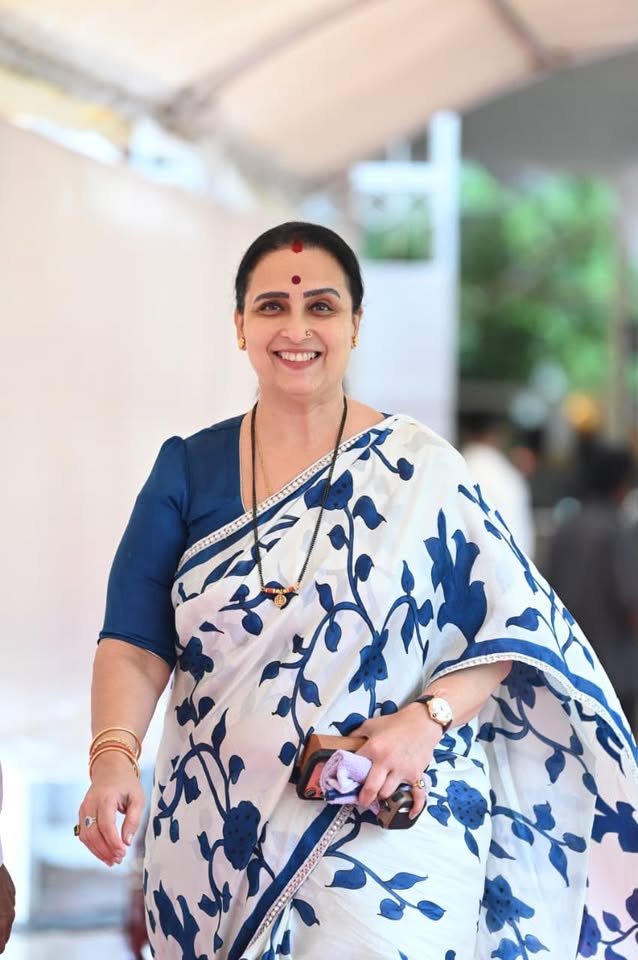 Chitra Wagh in Manah Kalamkari Saree