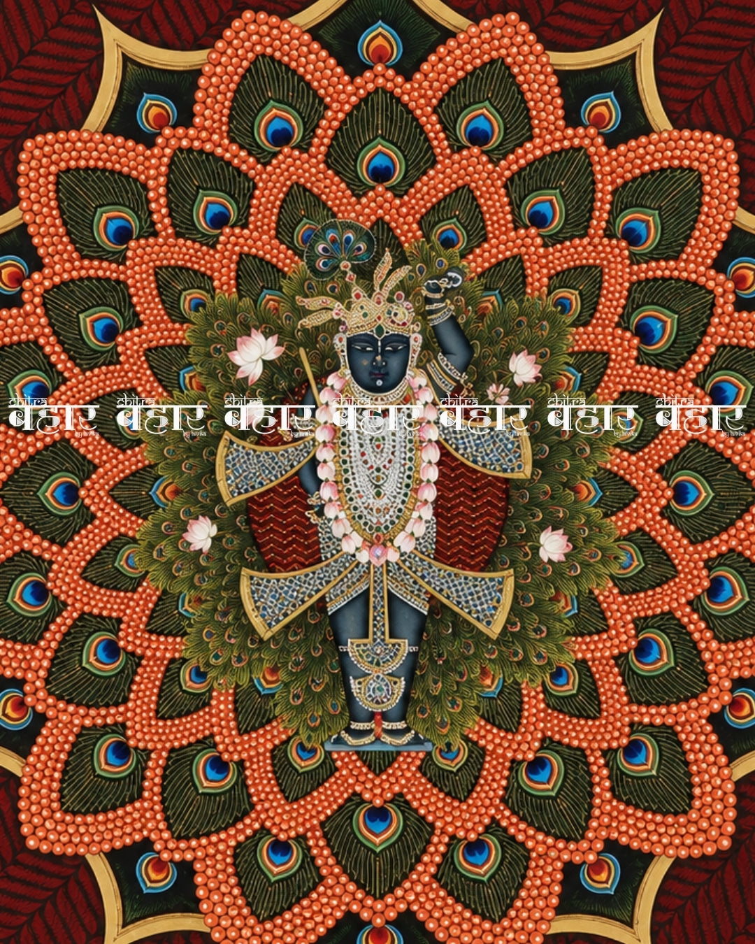 Mor Mukut Pichwai Painting