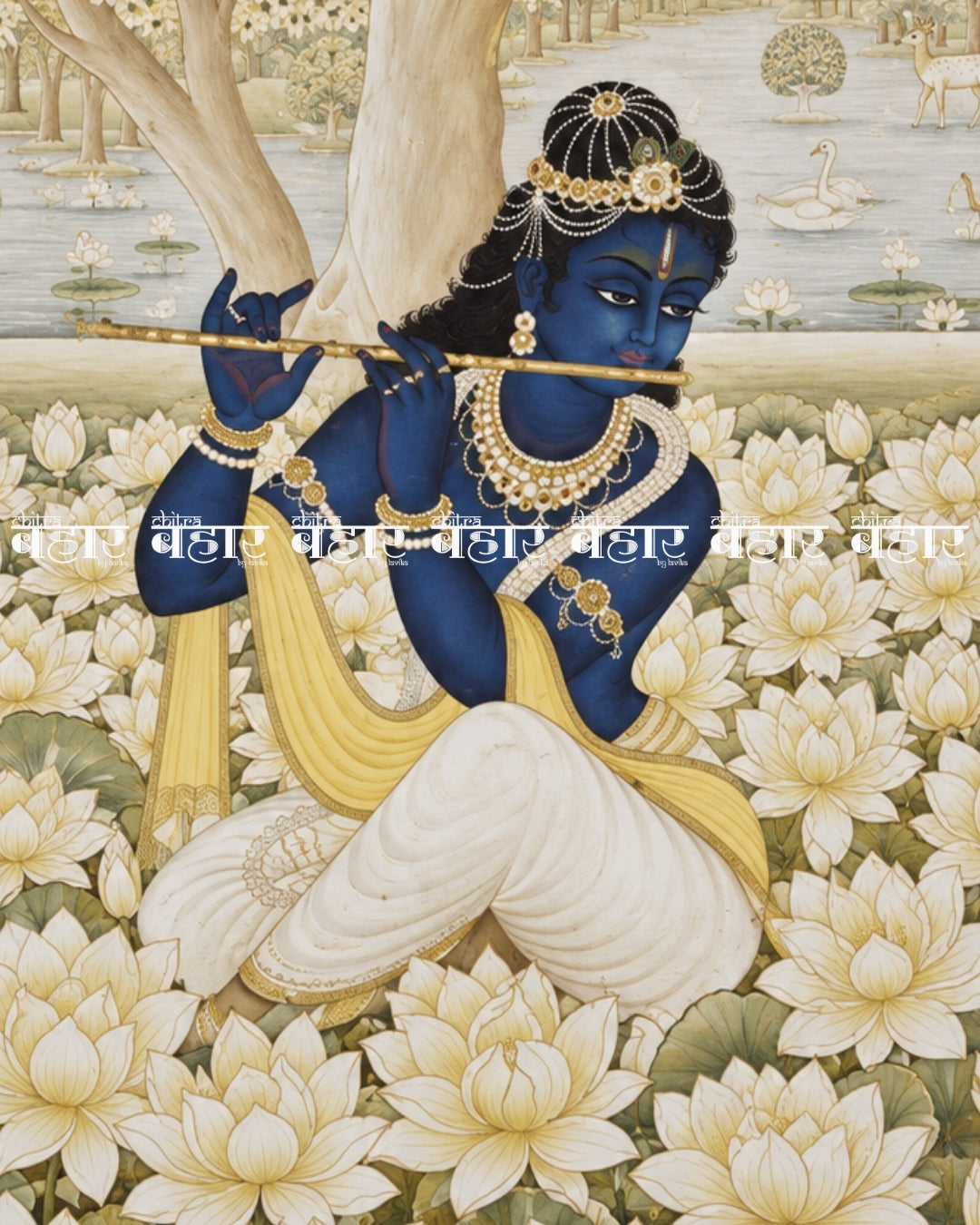 Kamal Van Shyam Pichwai Painting