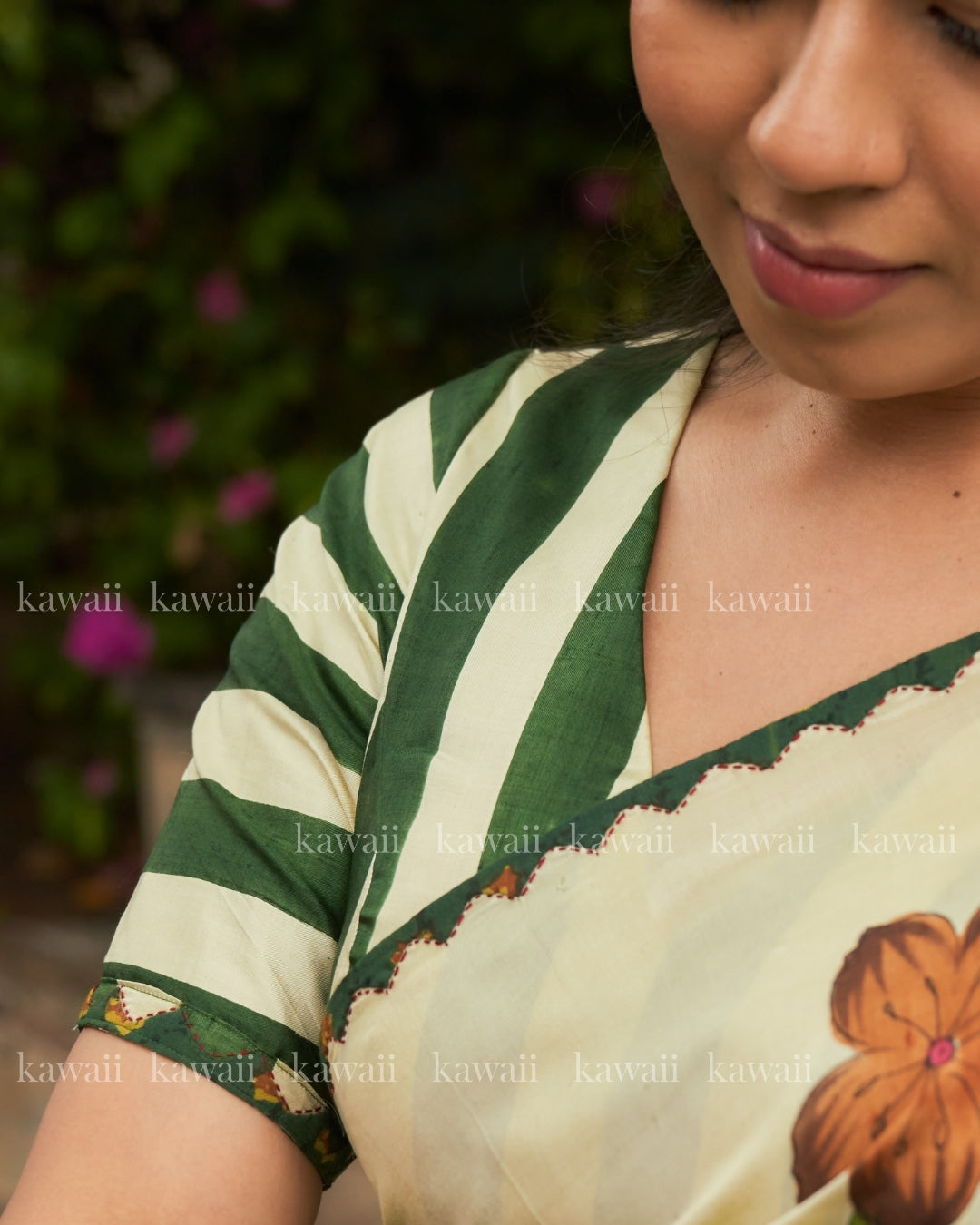 Varishi Handpainted Kalamkari Design Saree