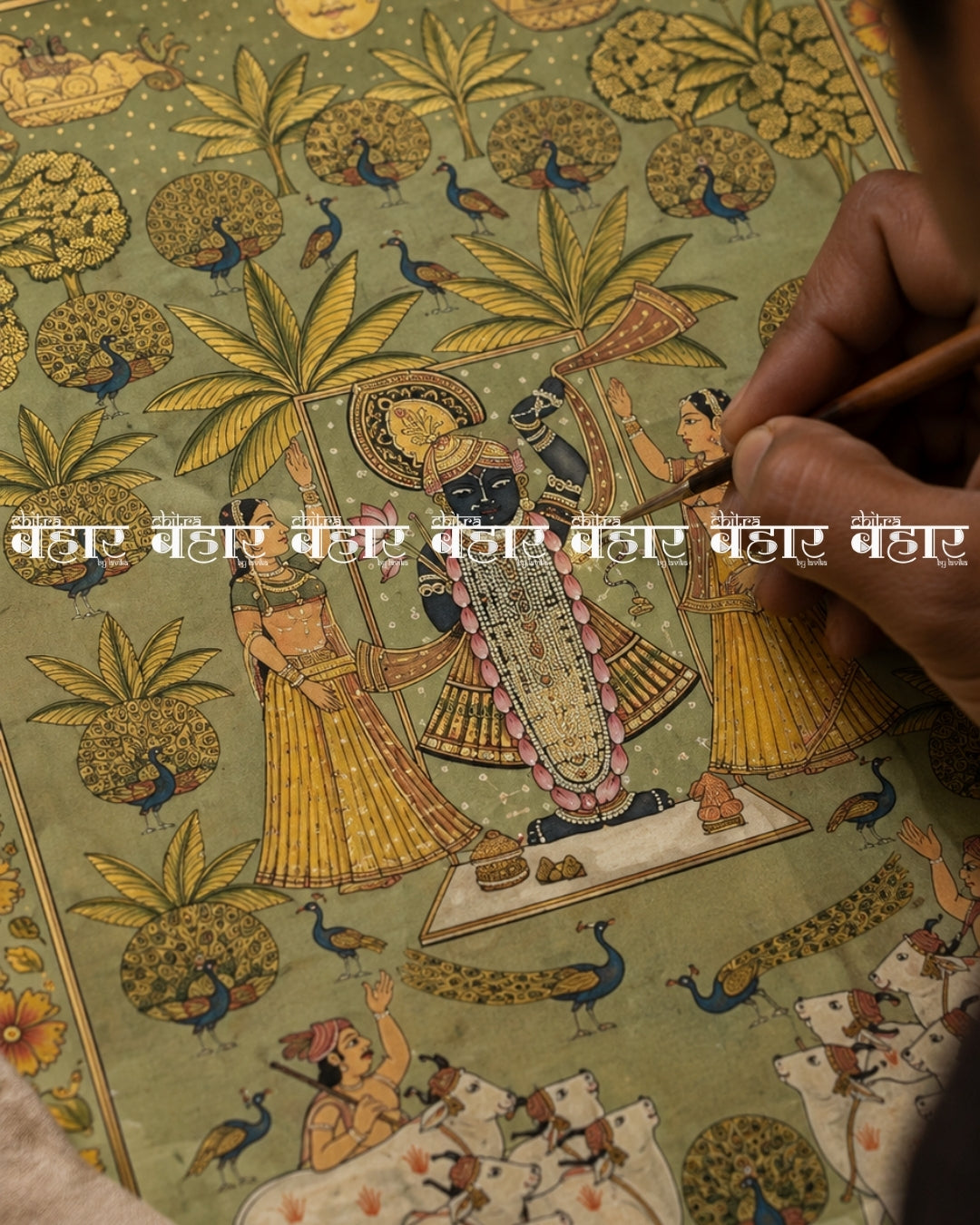 Vraj Vatika Pichwai Painting