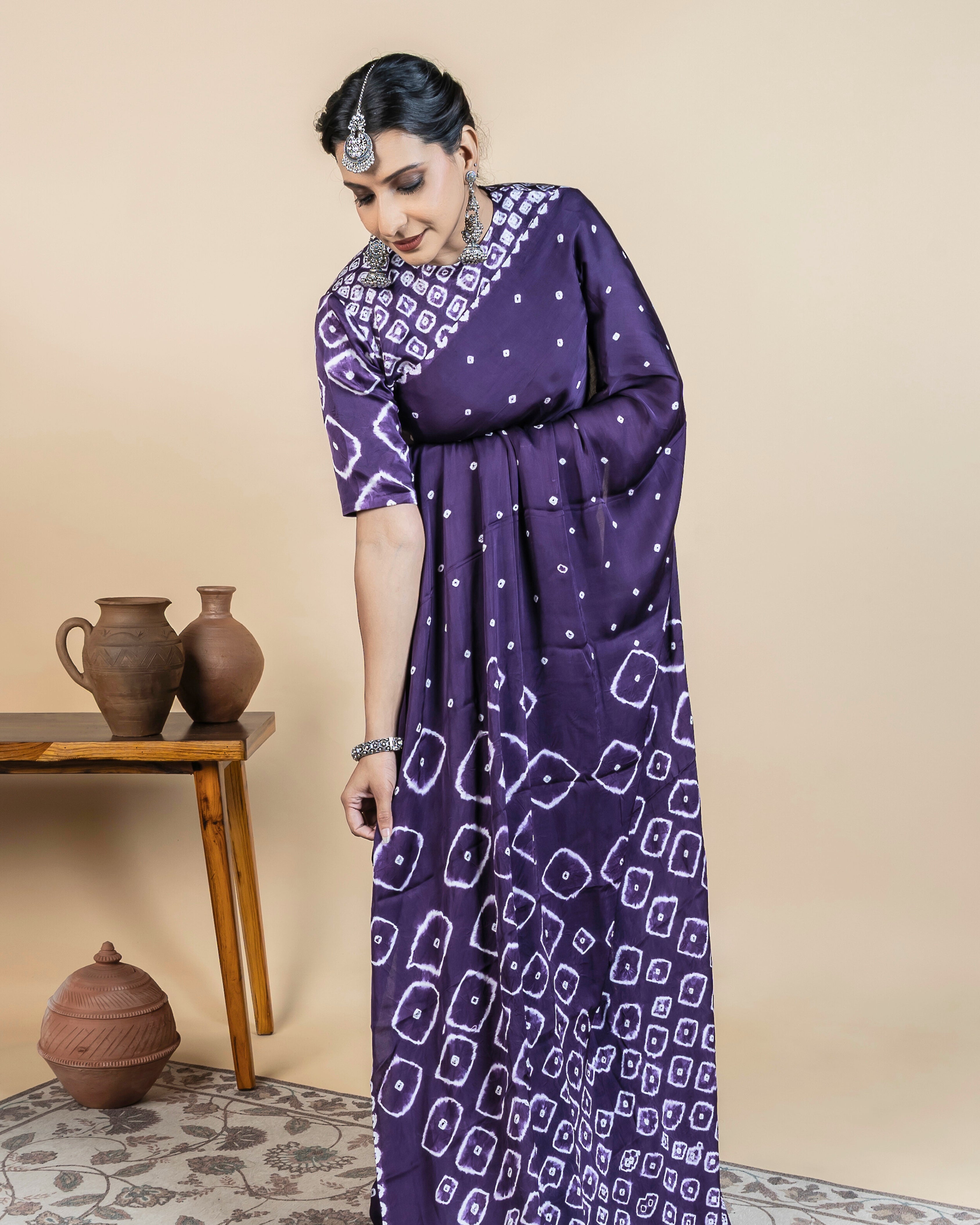 Rogan Bandhani Saree