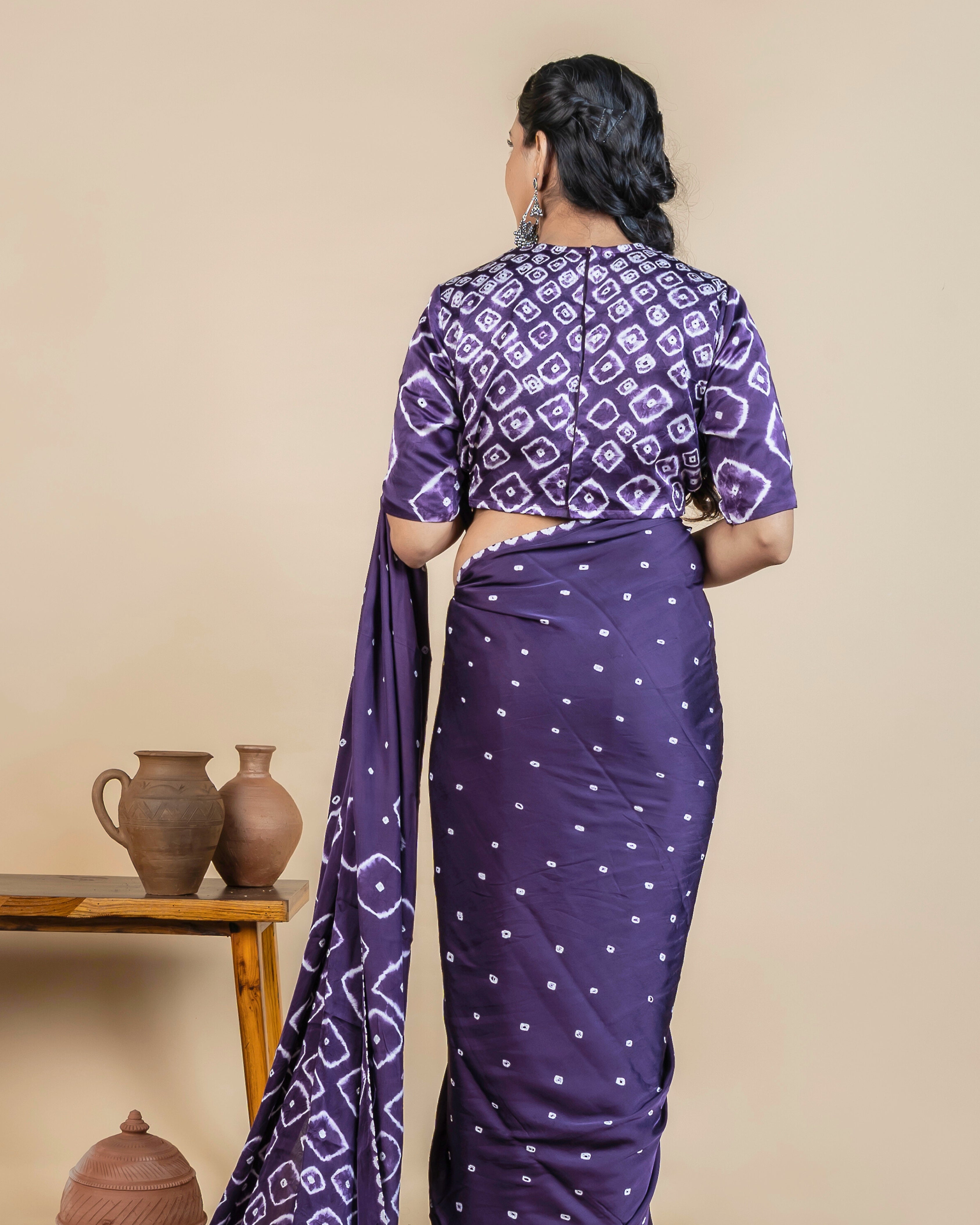 Rogan Bandhani Saree