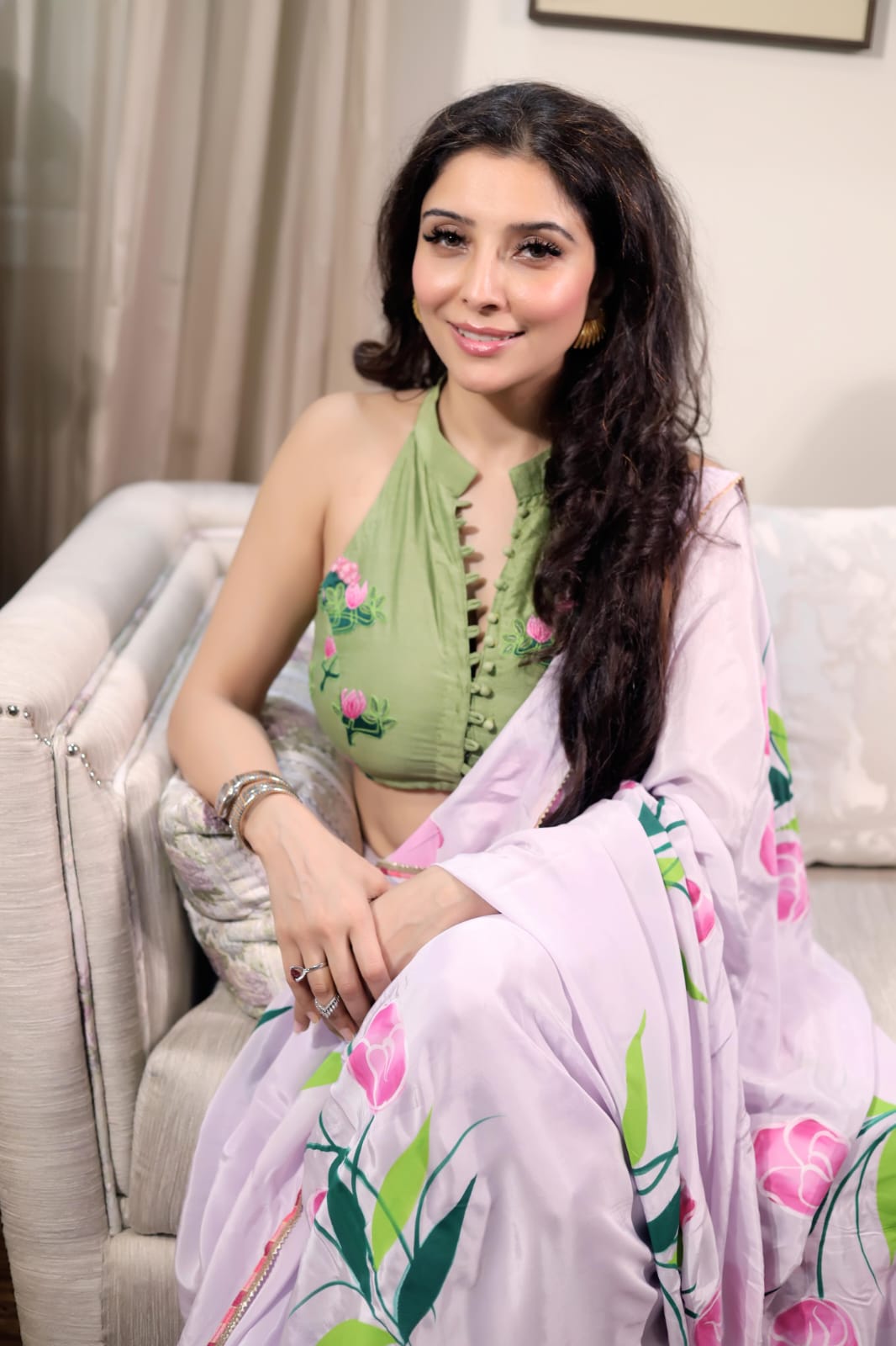 Dr. Jai Madaan in Tulip Floral Saree