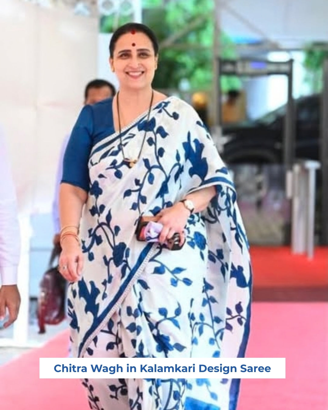 Chitra Wagh in Manah Kalamkari Saree