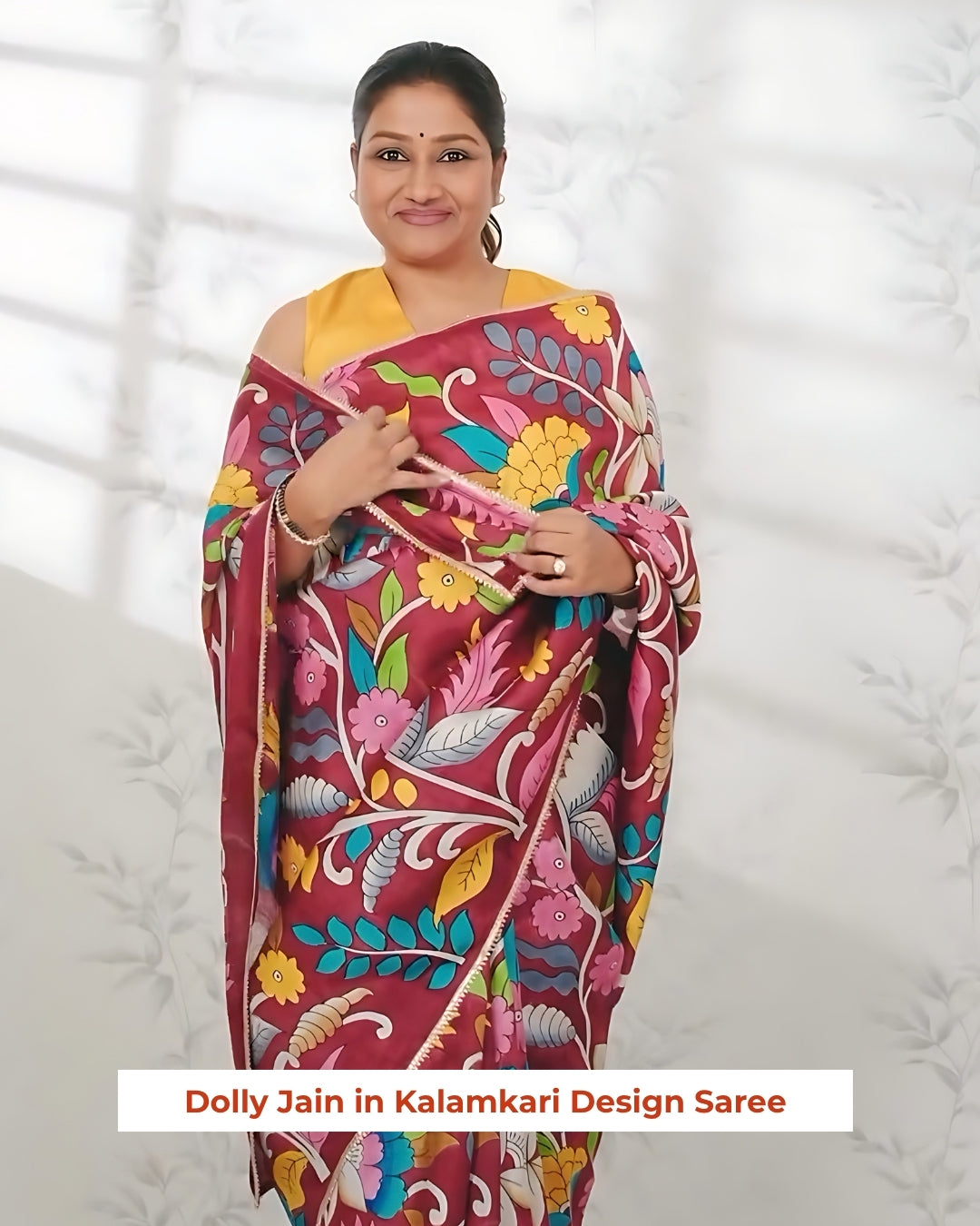 Dolly Jain in Sukhmani Kalamkari Silk Saree