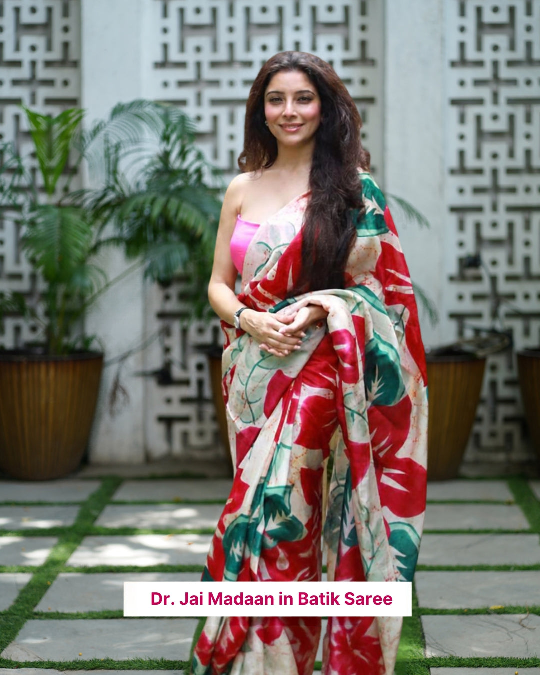 Dr. Jai Madaan in Sumona Batik Saree