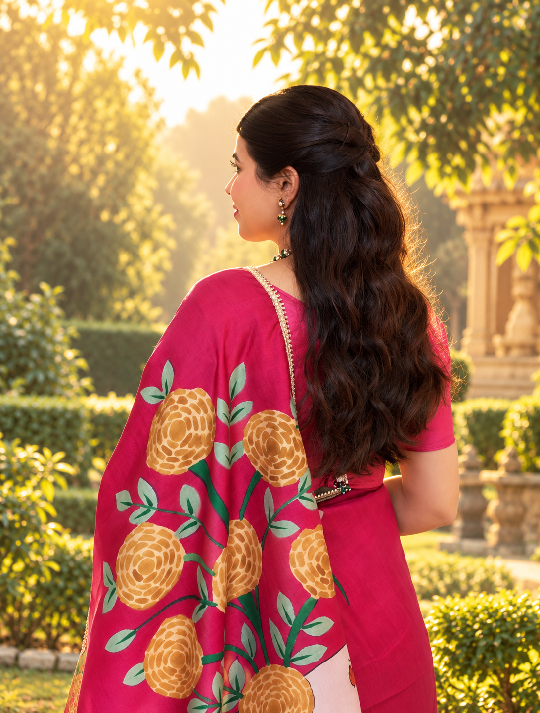 Dr. Jai Madaan in Kanha Pichwai Saree