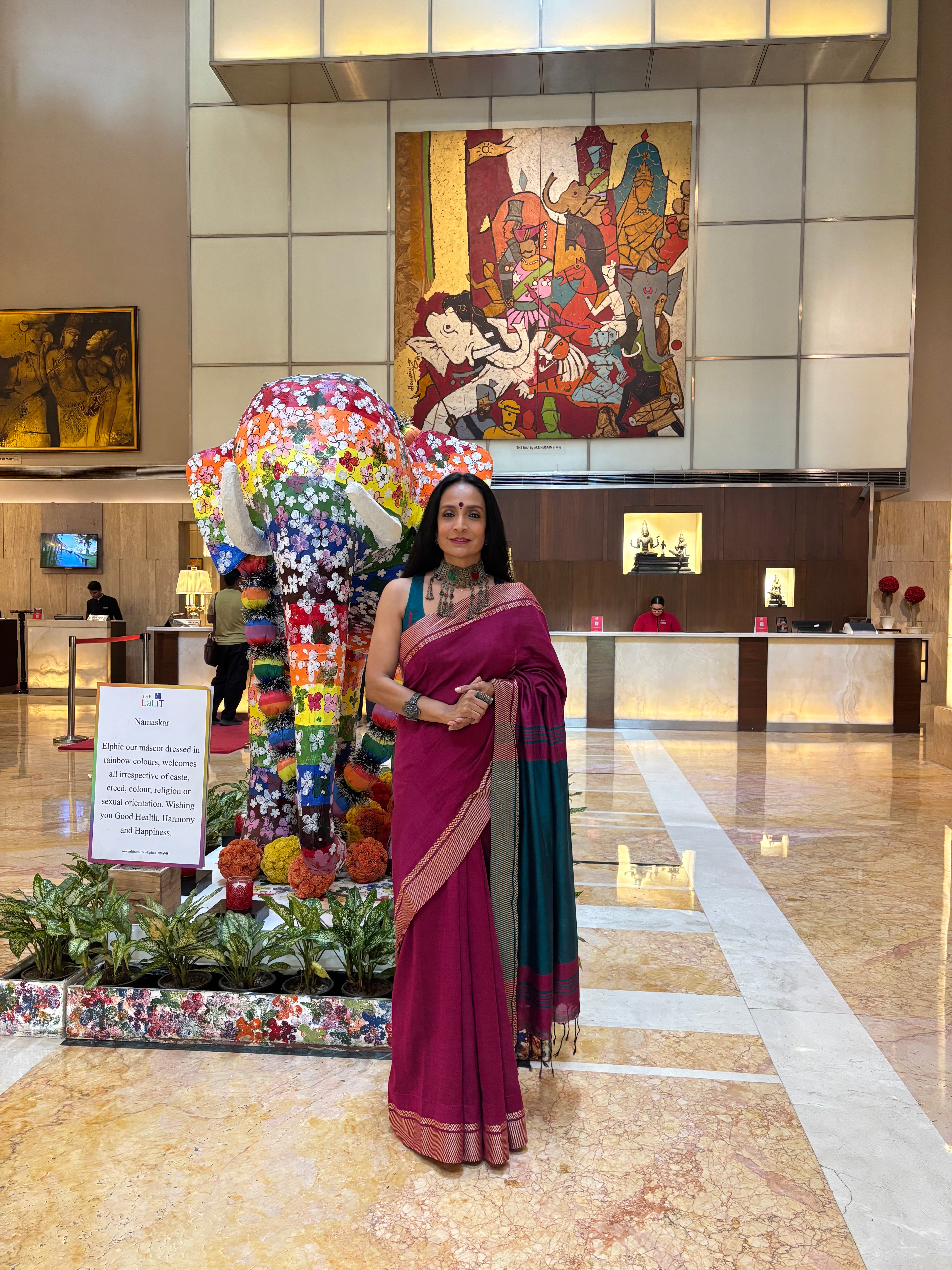 Suchitra Pillai in Malaya Handloom Cotton Saree
