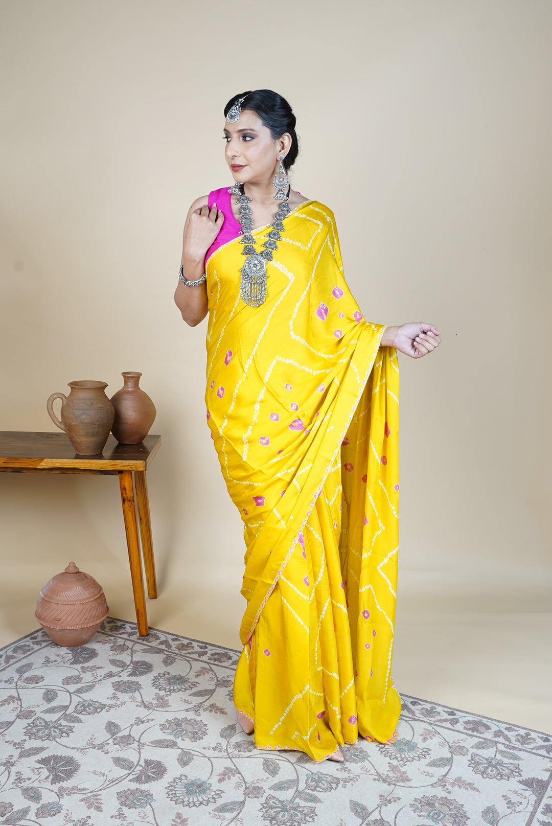 Pitaka Bandhani Saree
