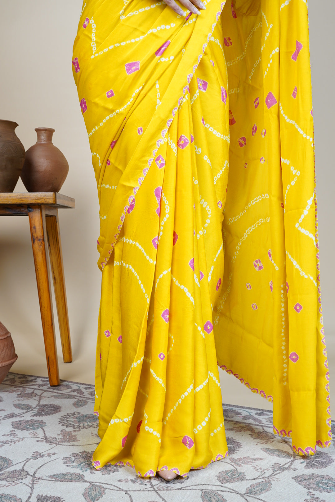 Pitaka Bandhani Saree