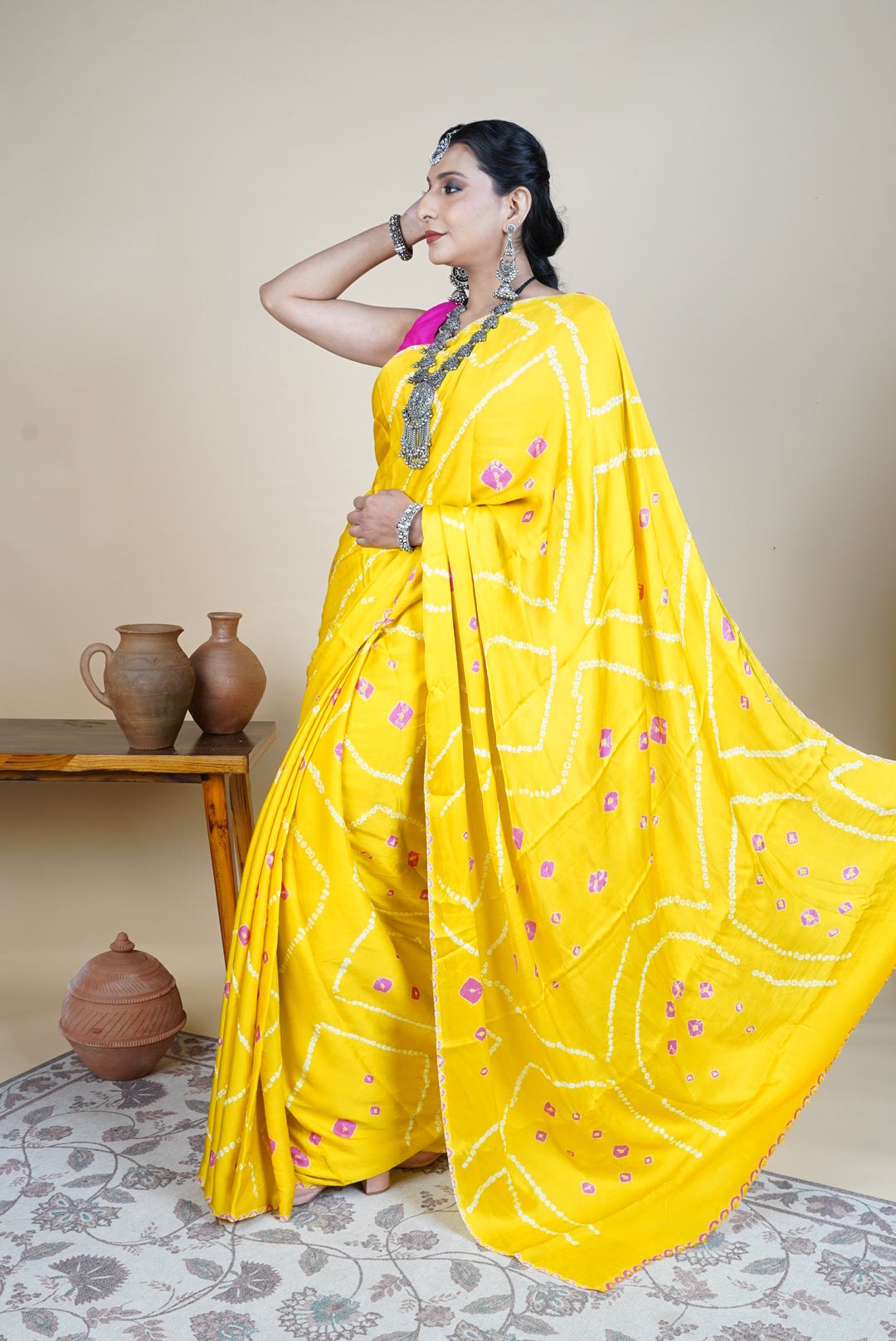 Pitaka Bandhani Saree