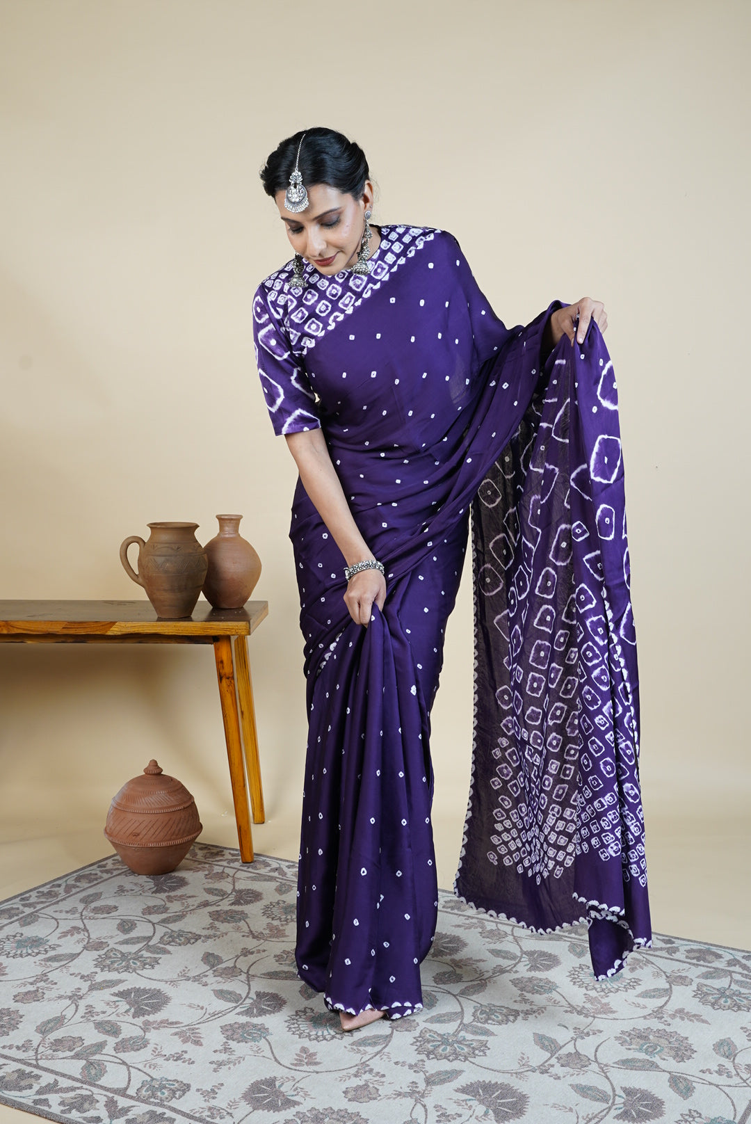 Rogan Bandhani Saree