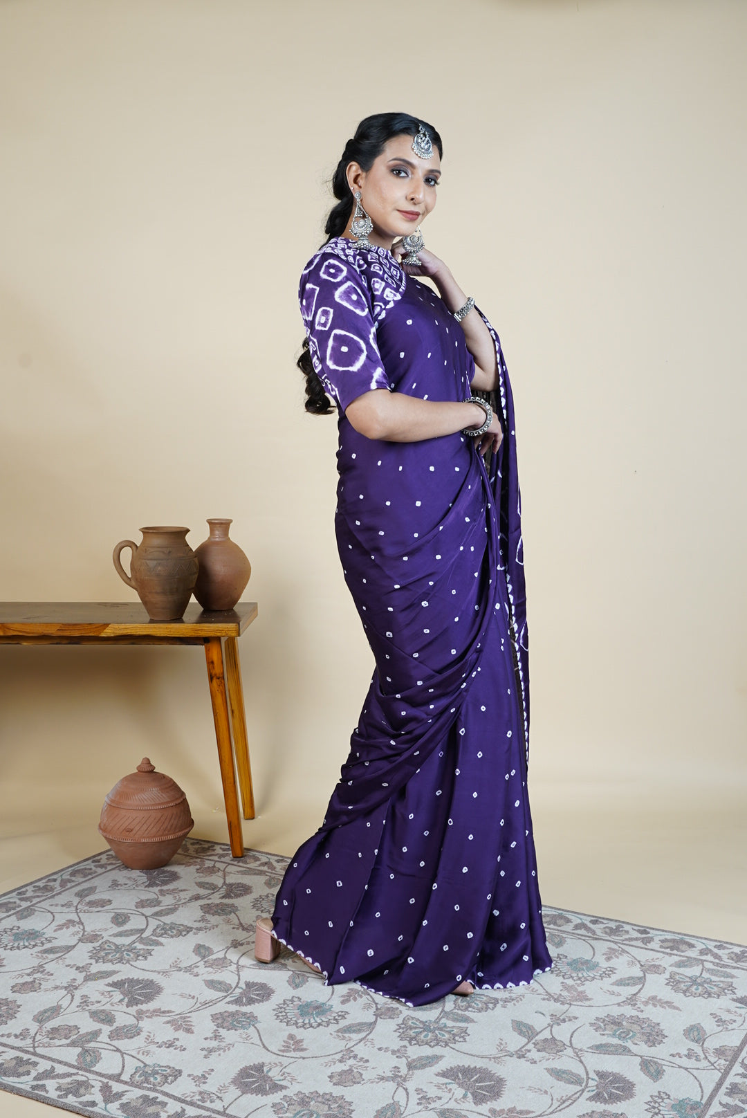 Rogan Bandhani Saree