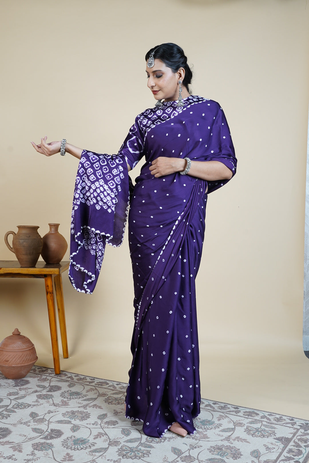 Rogan Bandhani Saree