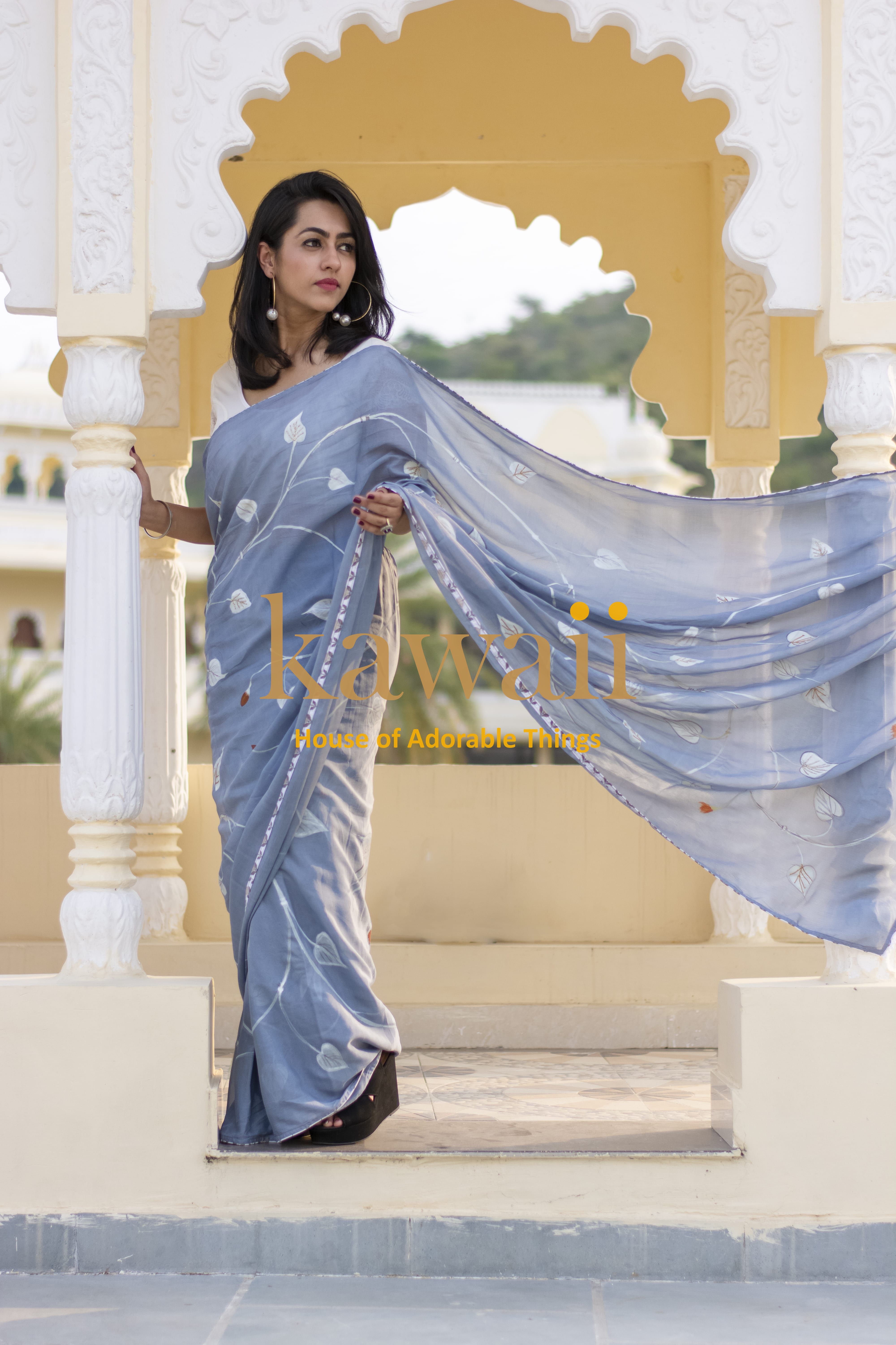 Lamiales Handpainted Saree