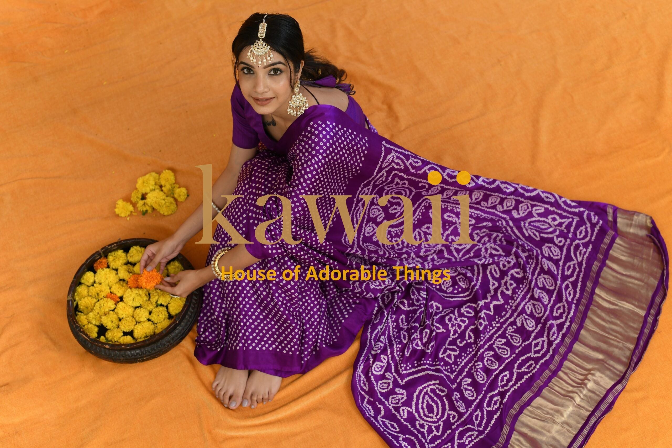 Jamini Bandhani Saree