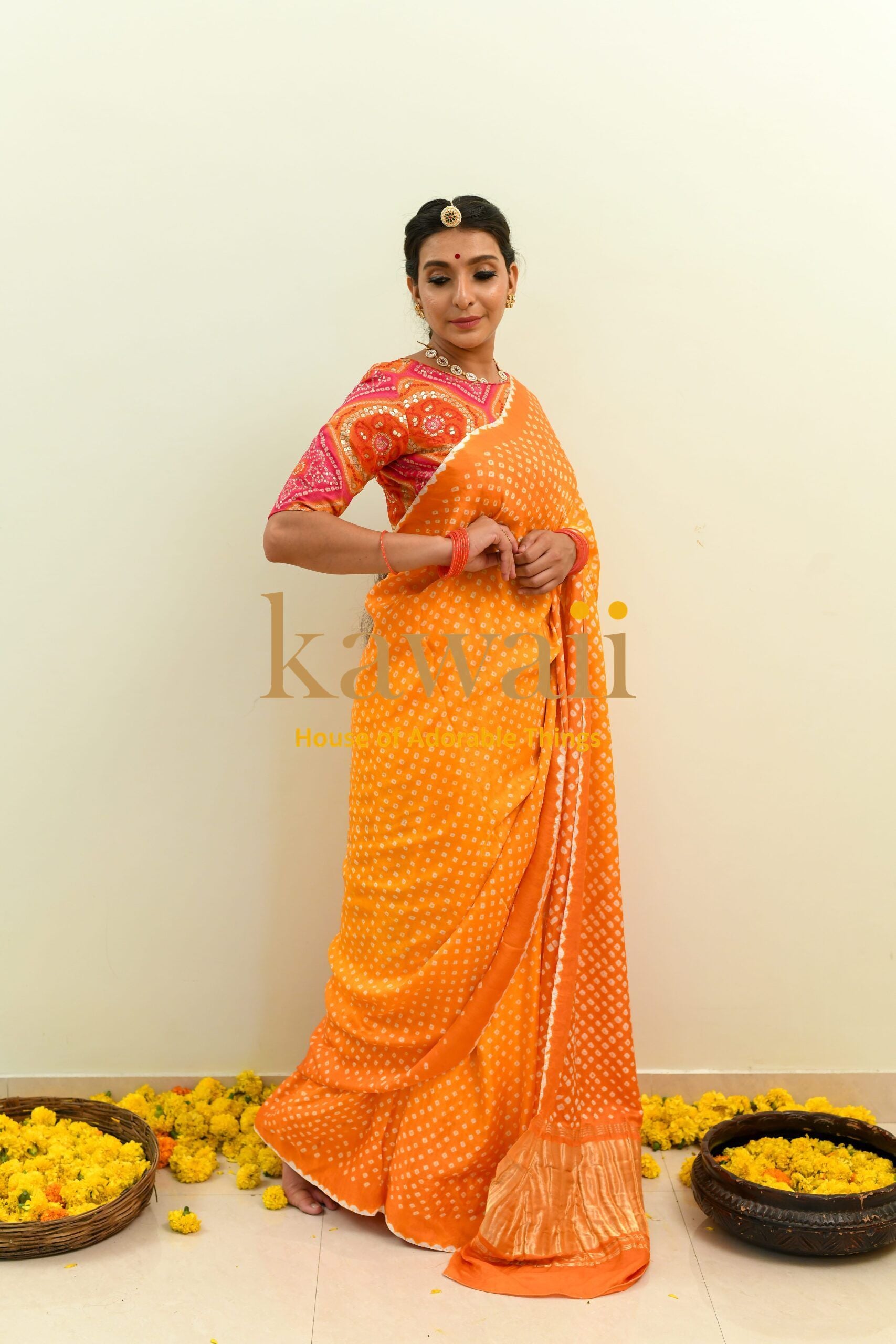 Devah Bandhani Saree