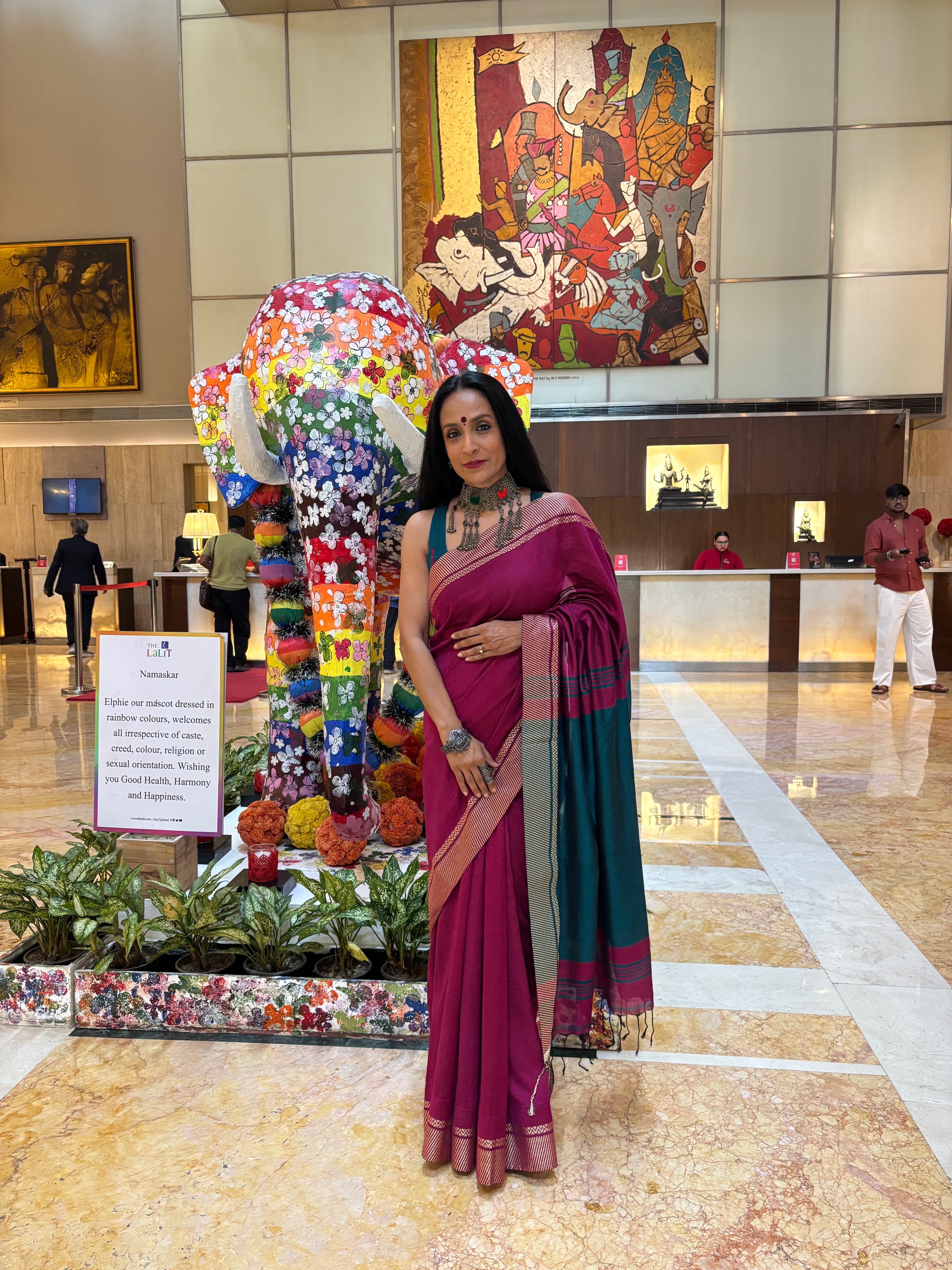 Suchitra Pillai in Malaya Handloom Cotton Saree