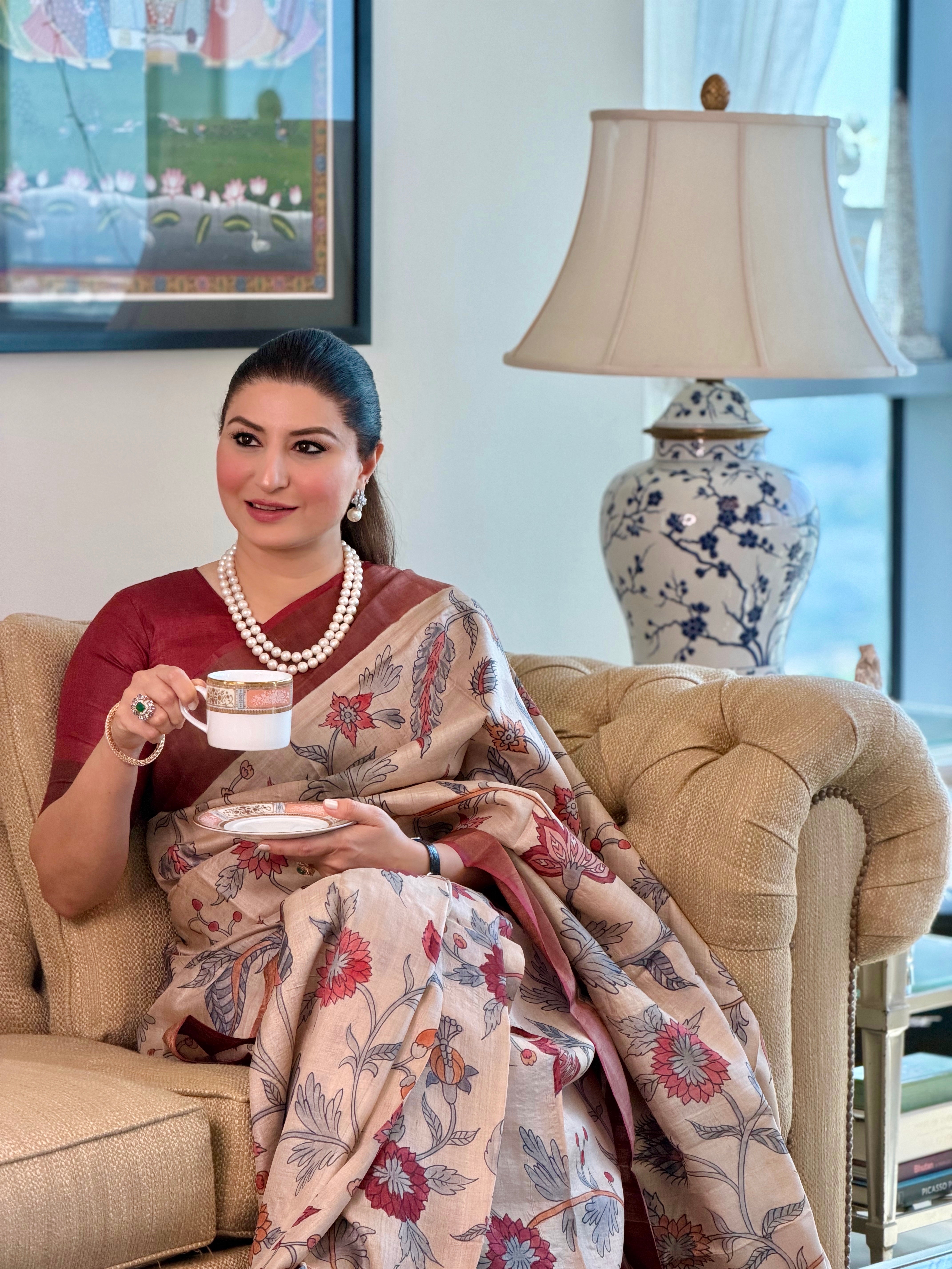 Magan Kalamkari Saree