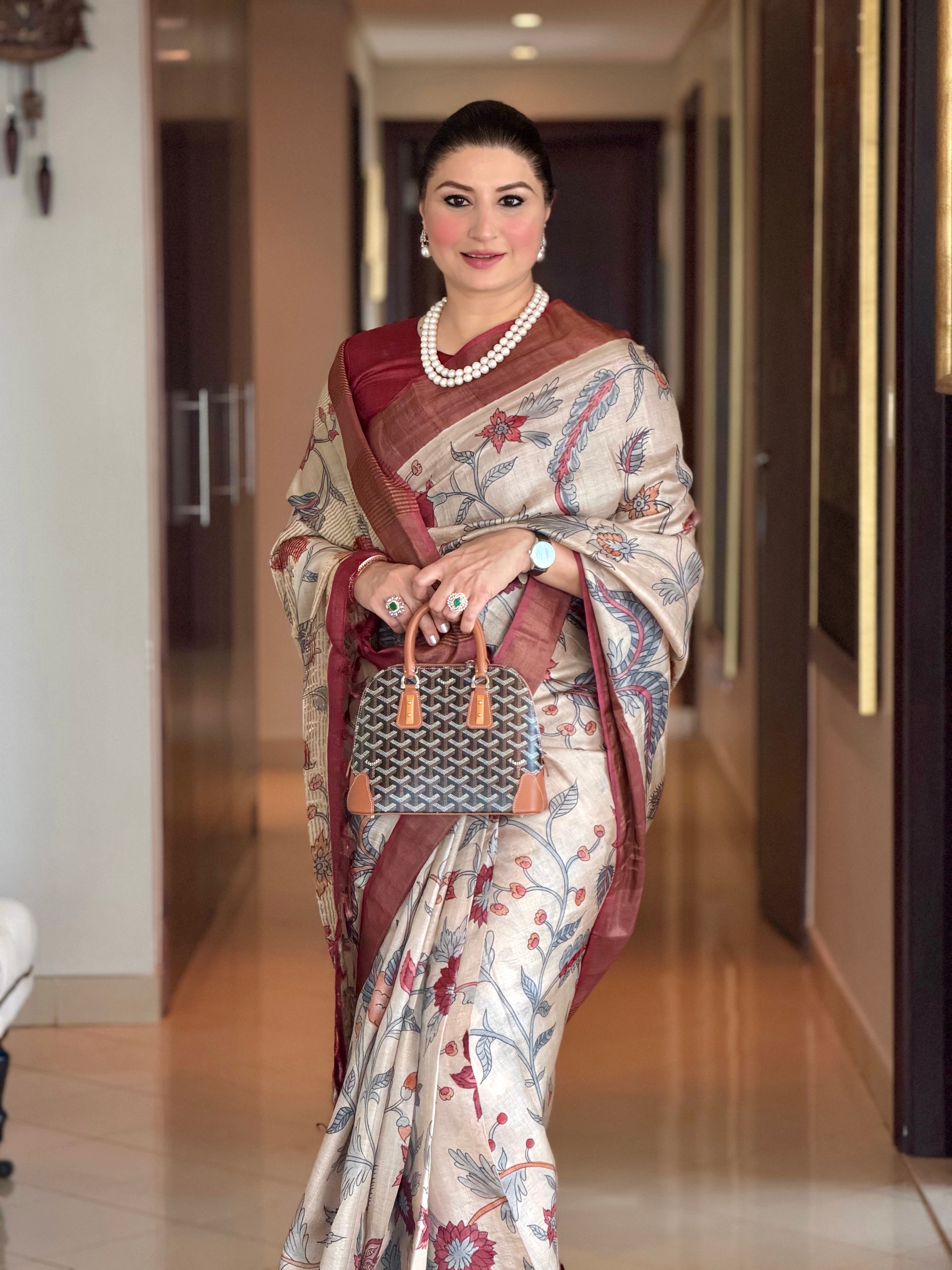 Magan Kalamkari Saree