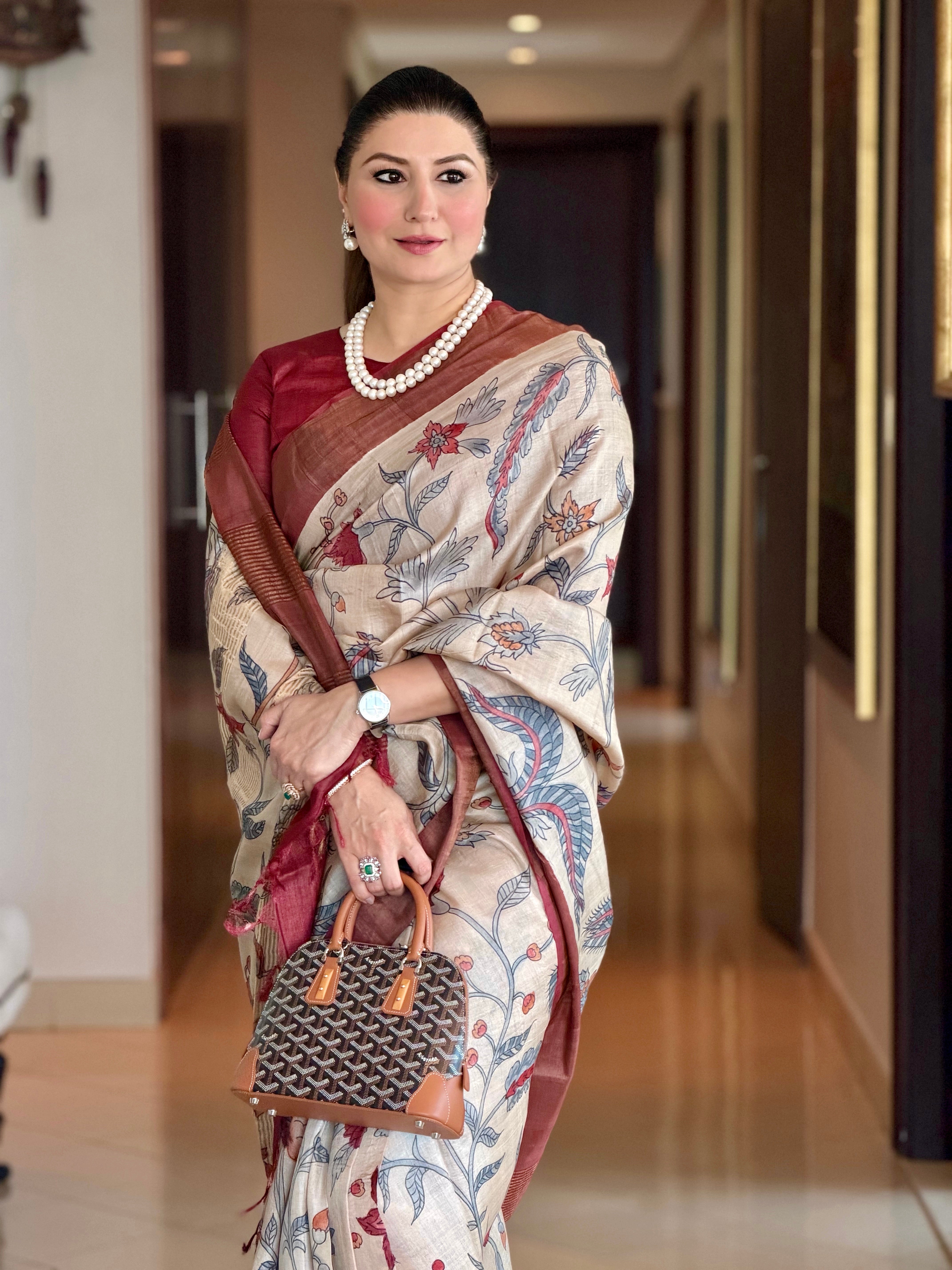 Magan Kalamkari Saree