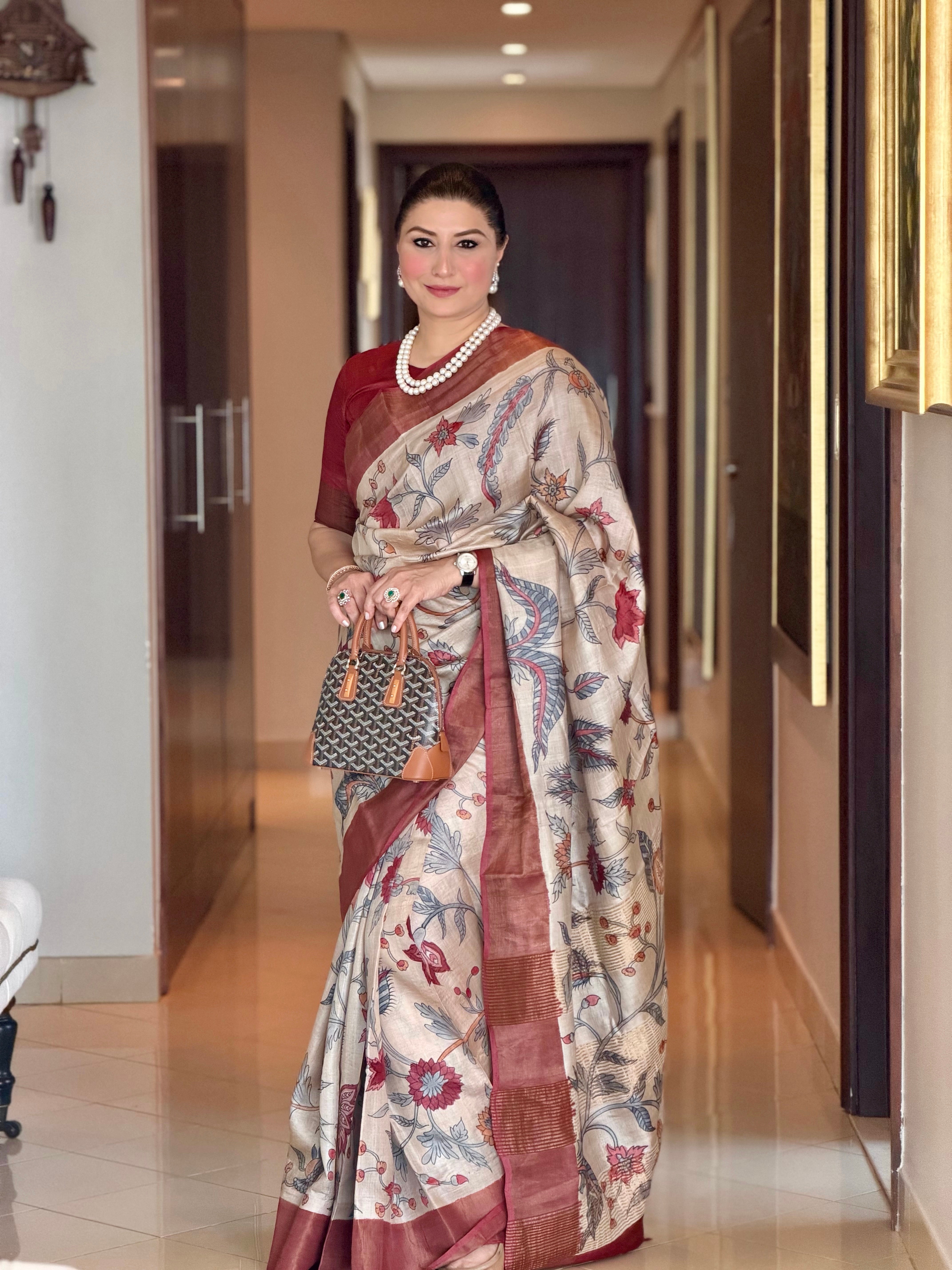 Magan Kalamkari Saree