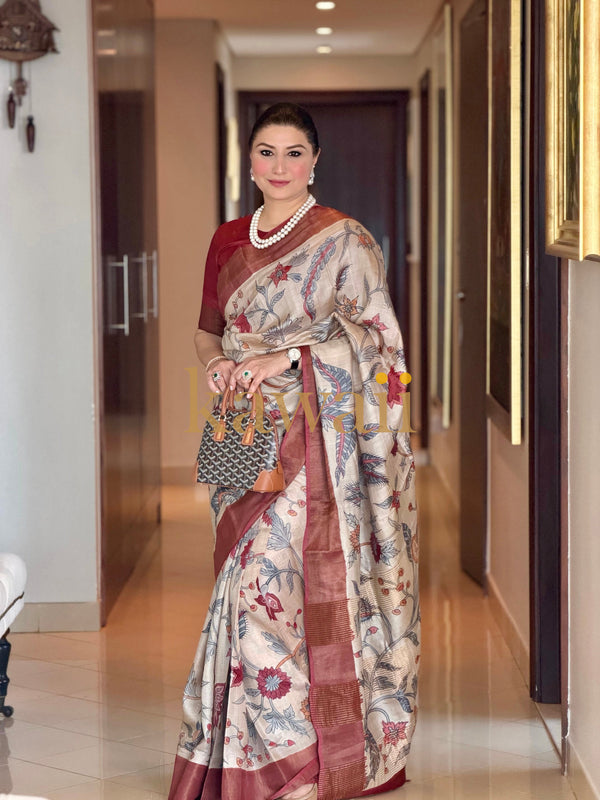 Magan Kalamkari Saree