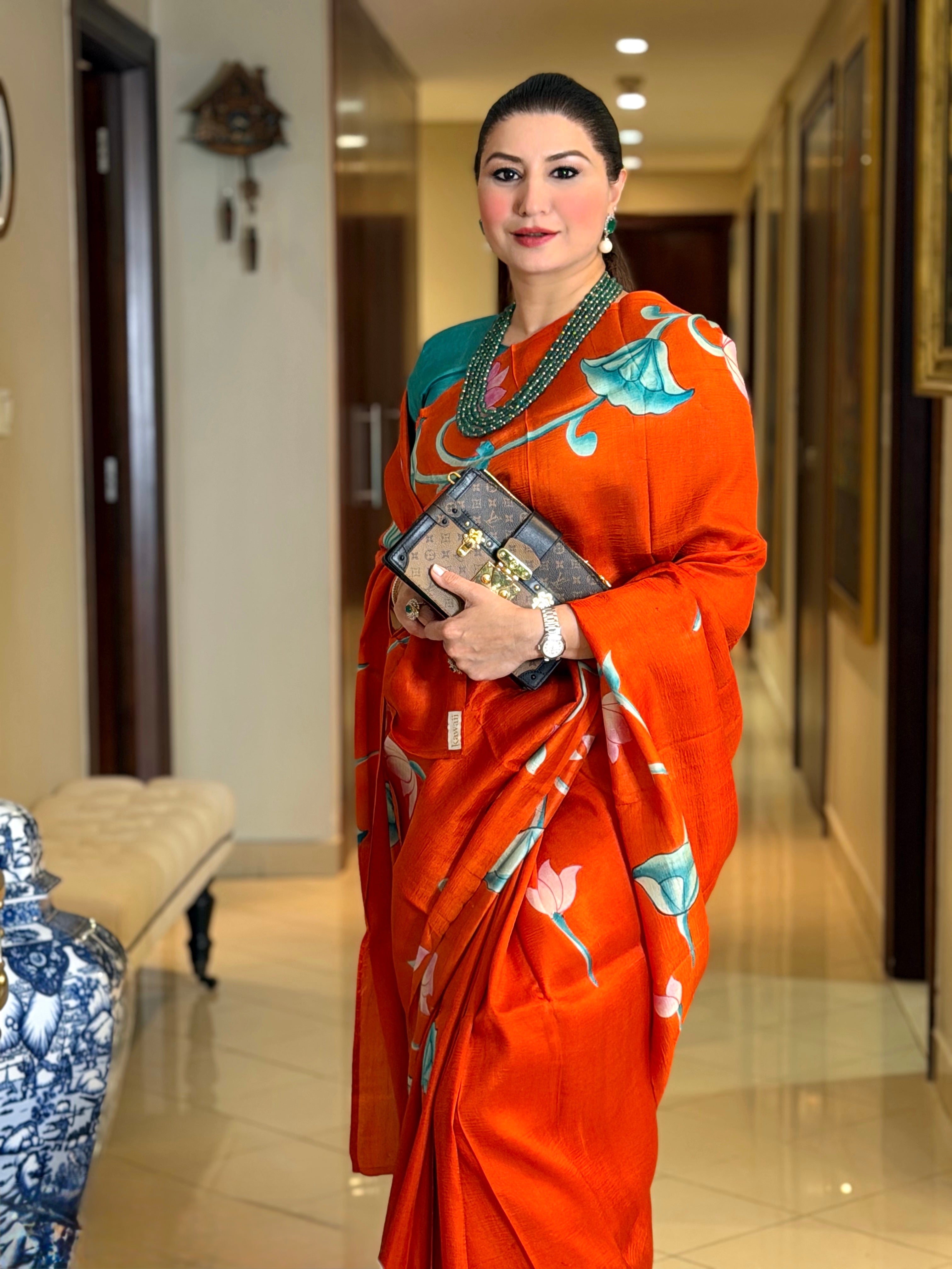 Rumi Handpainted Pichwai Saree