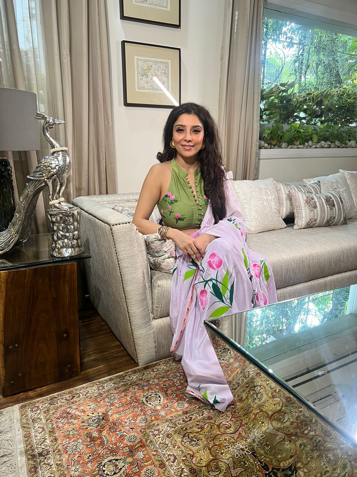 Dr. Jai Madaan in Tulip Floral Saree