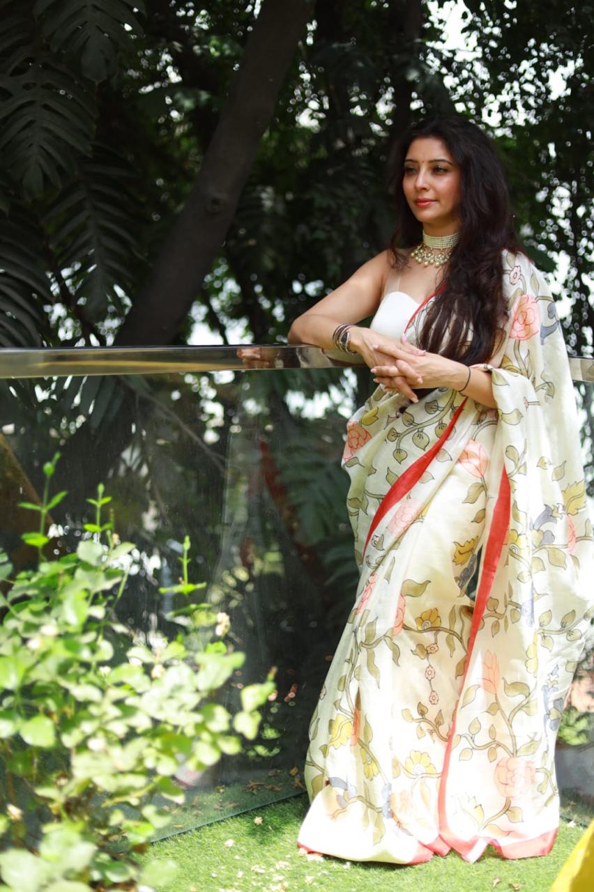 Dr. Jai Madan in Sarita Kalamkari Design Saree