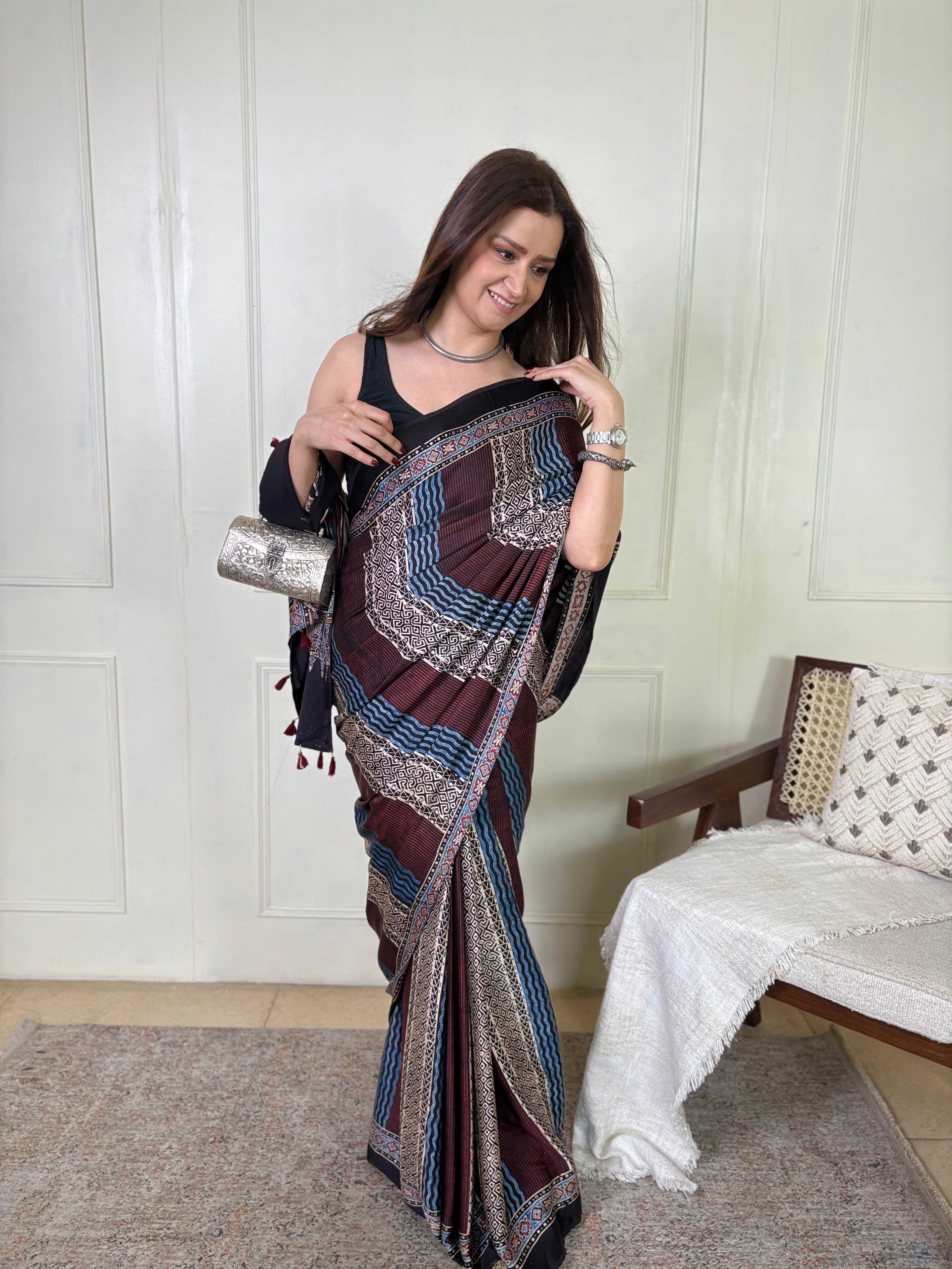 Asmita In Meher Ajrakh Saree